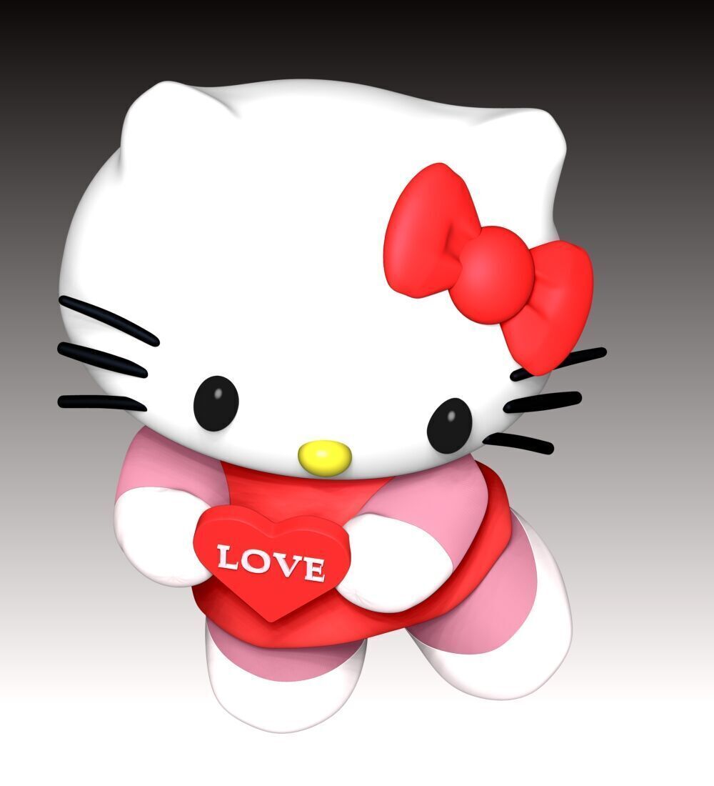 Hello Kitty Fan Art 3D print model_6