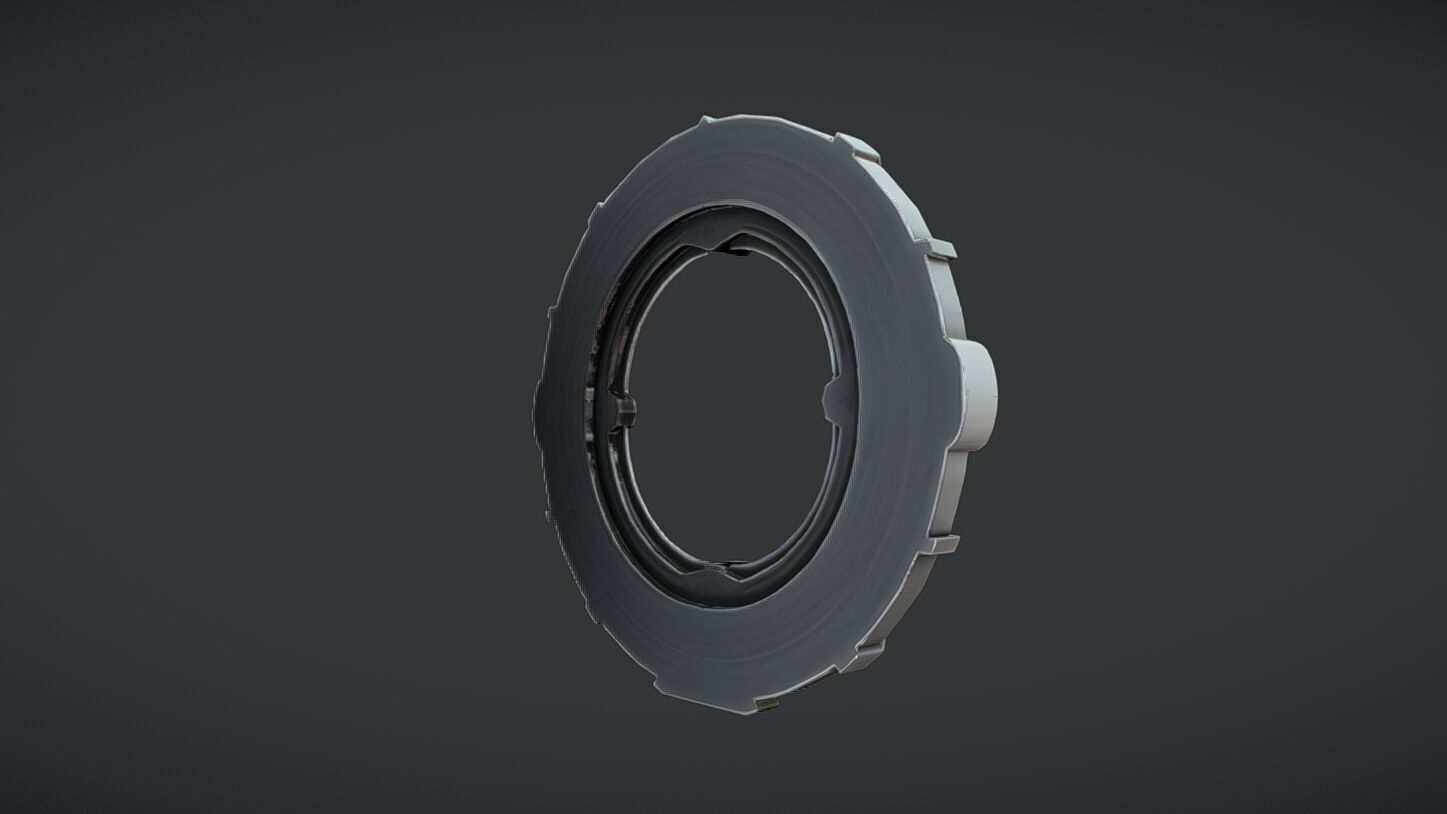 Ancient stone portal 3D Game ready Model 3D model_3