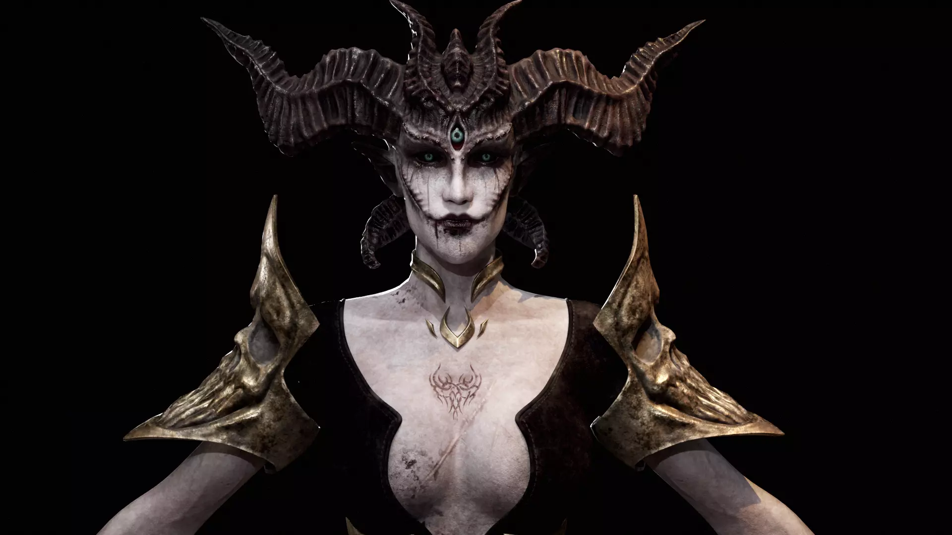 WITCH 3D CHARACTER Low-poly 3D model_0