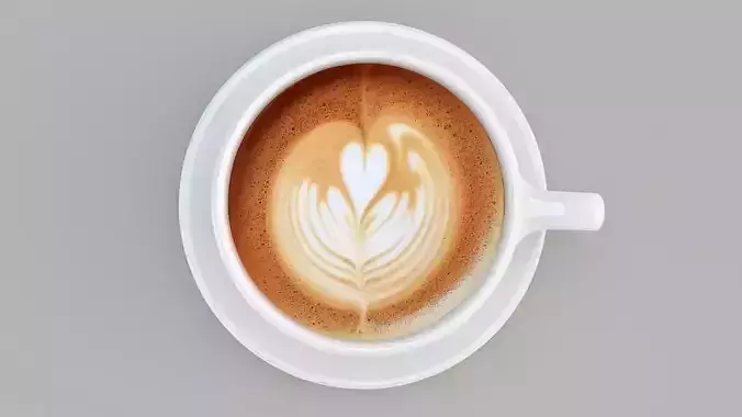 Cappuccino Cup With Coffee 02