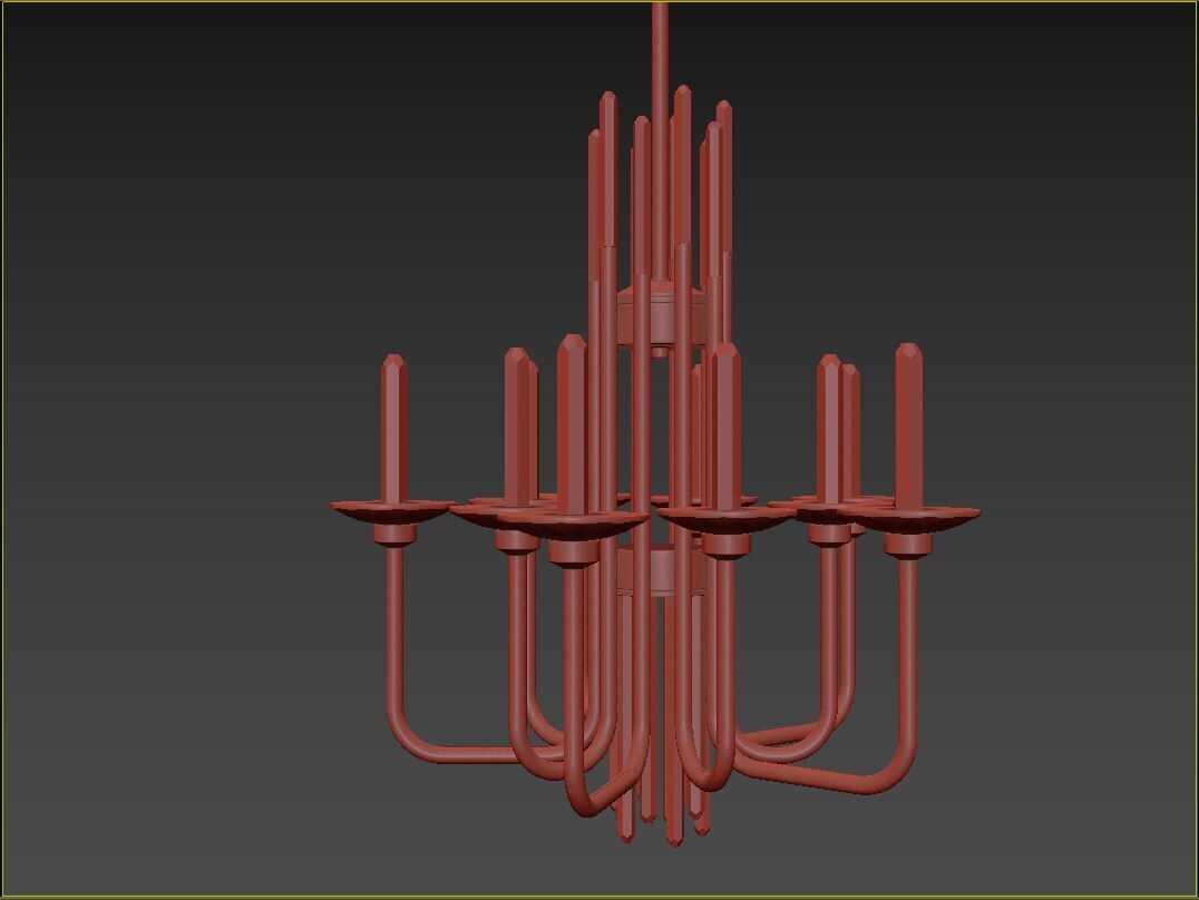 Calliope chandelier 10 light 3D model_15