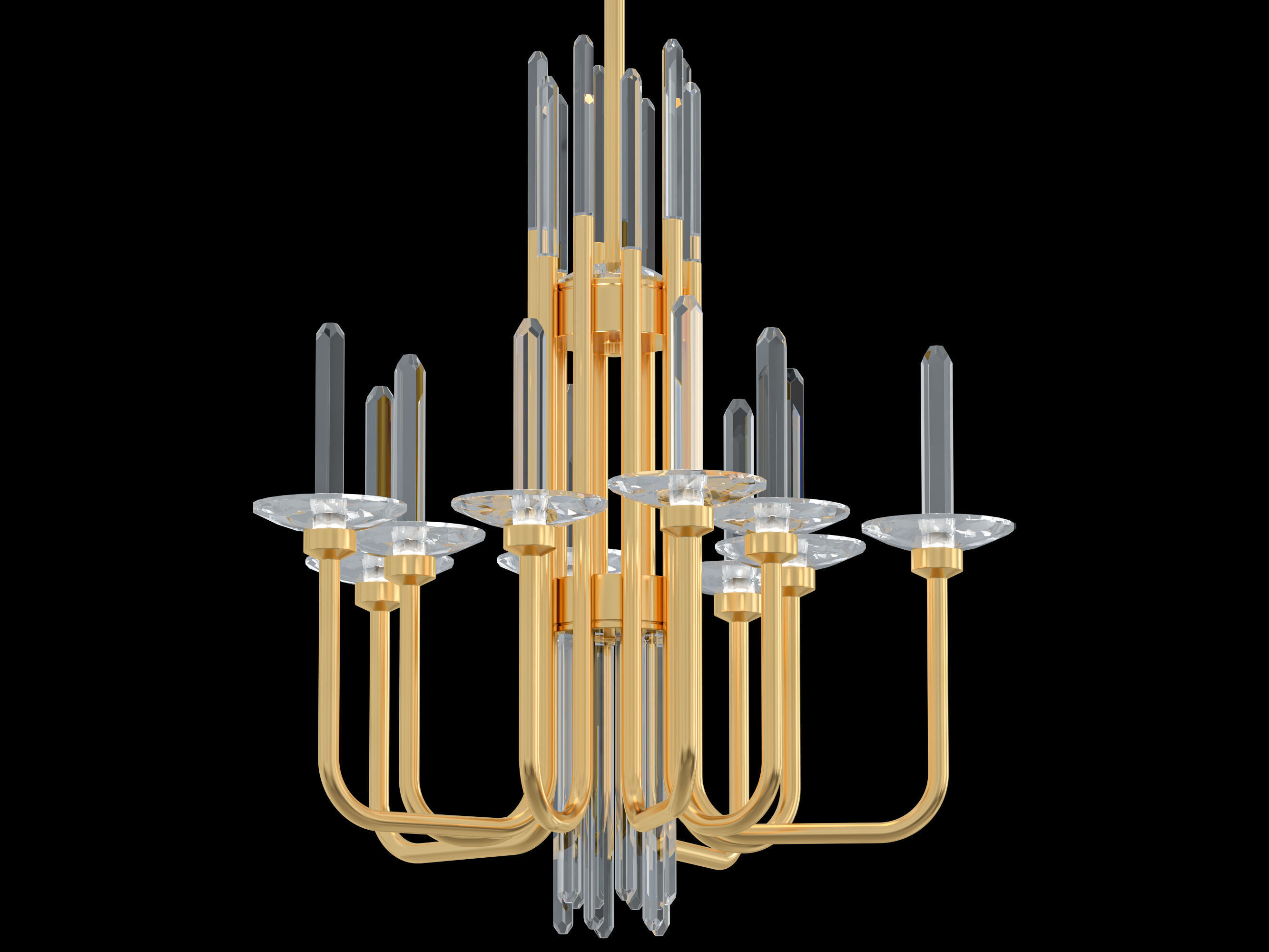 Calliope chandelier 10 light 3D model_11