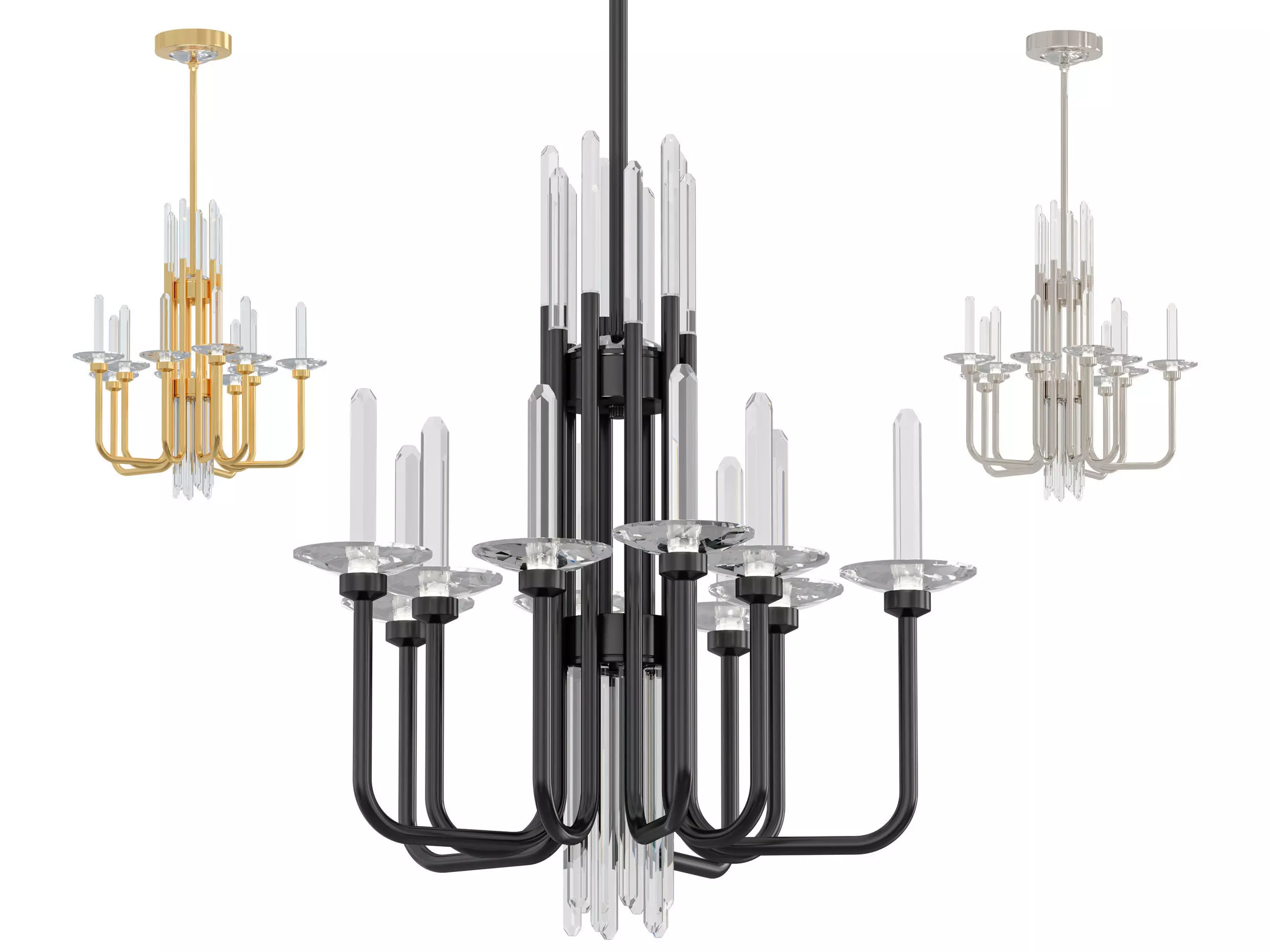 Calliope chandelier 10 light 3D model_0