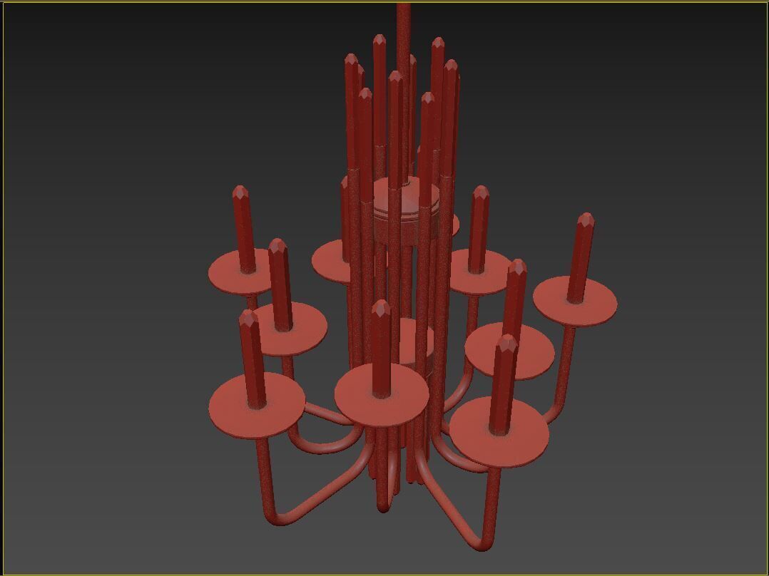 Calliope chandelier 10 light 3D model_16