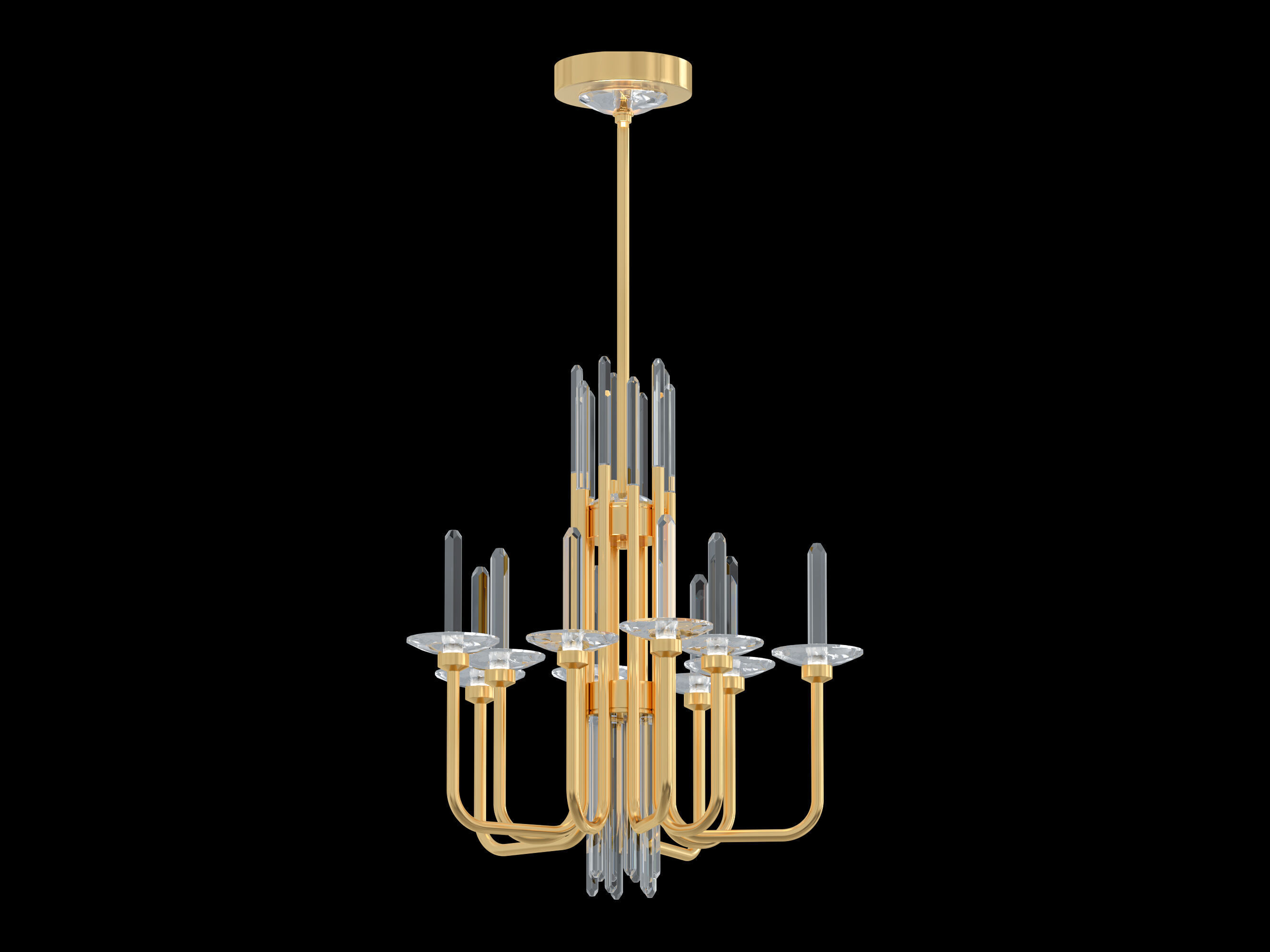 Calliope chandelier 10 light 3D model_4