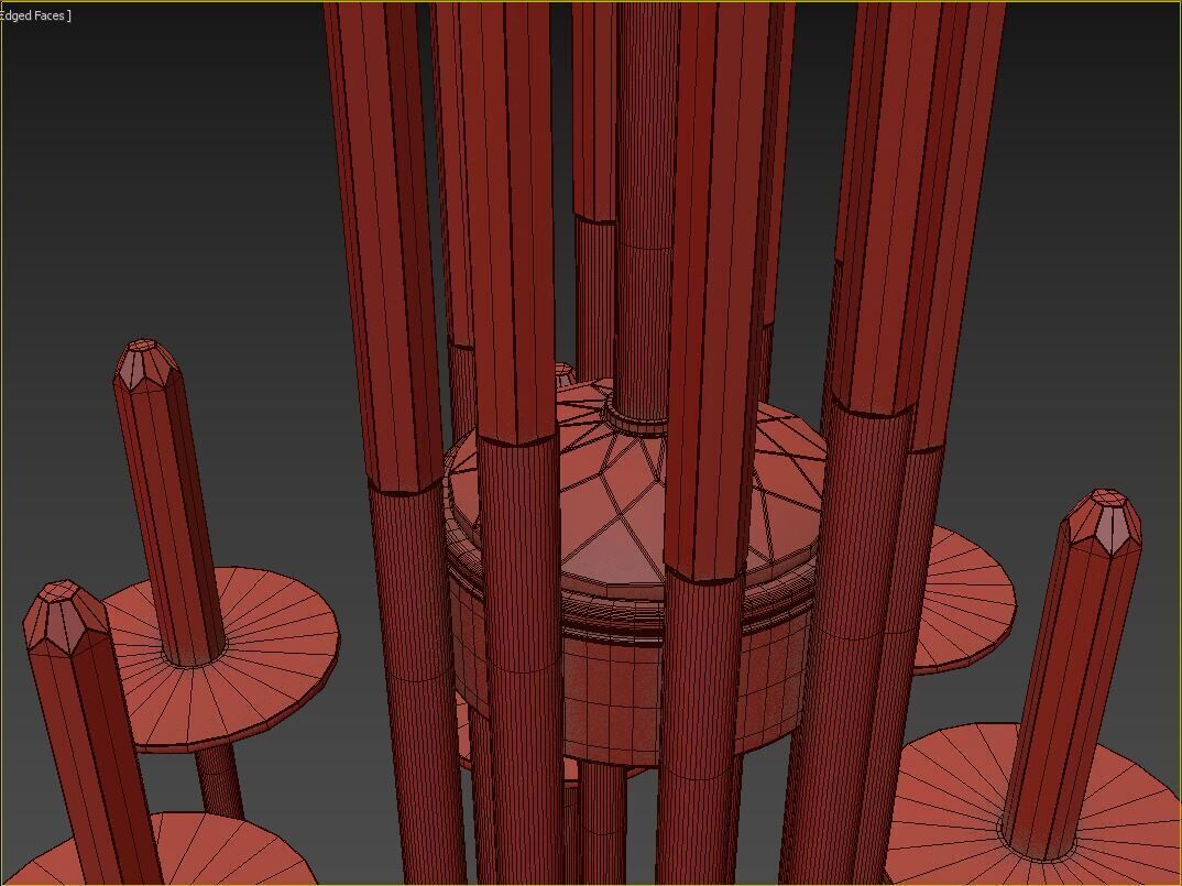 Calliope chandelier 10 light 3D model_21