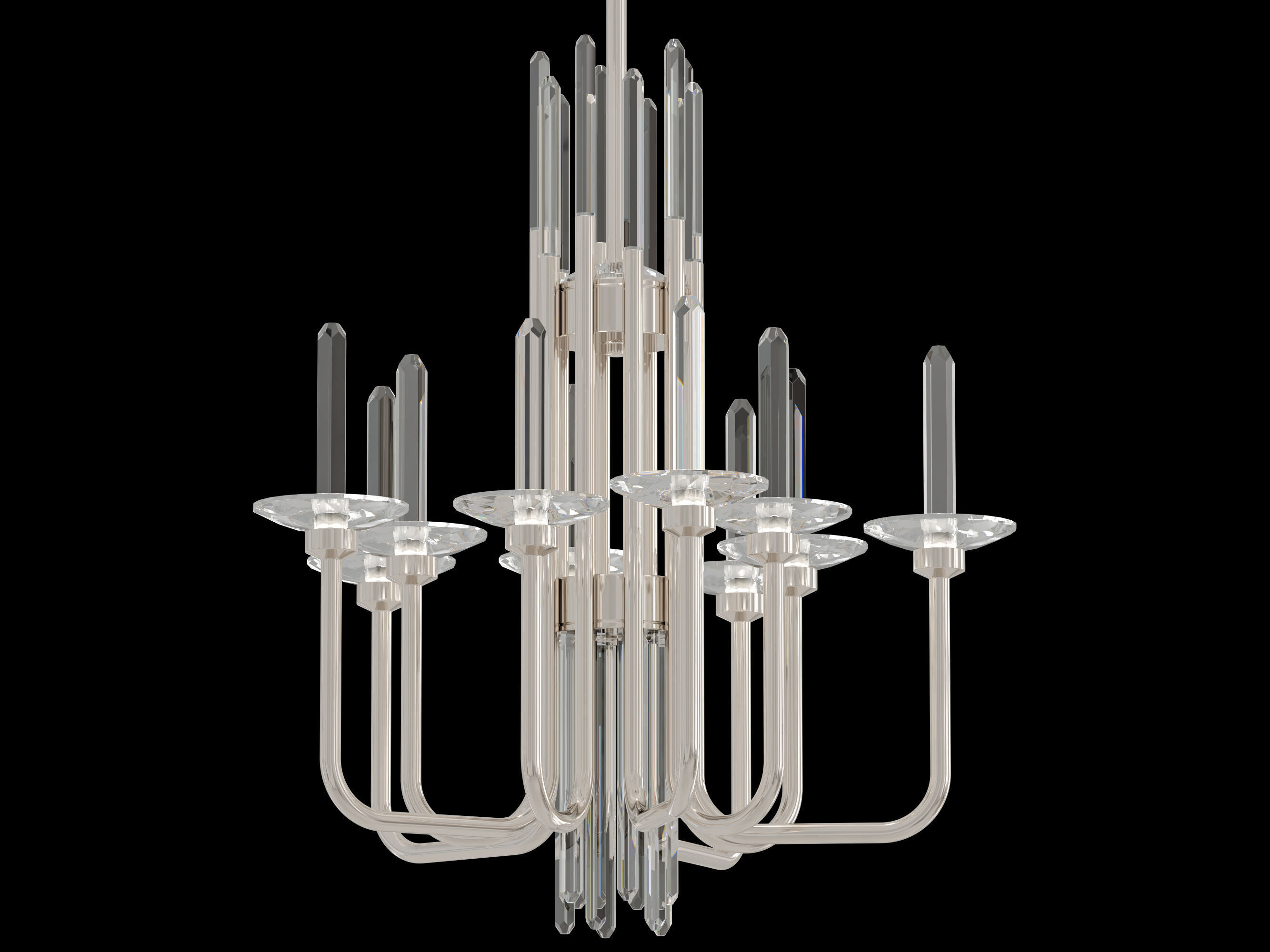 Calliope chandelier 10 light 3D model_7