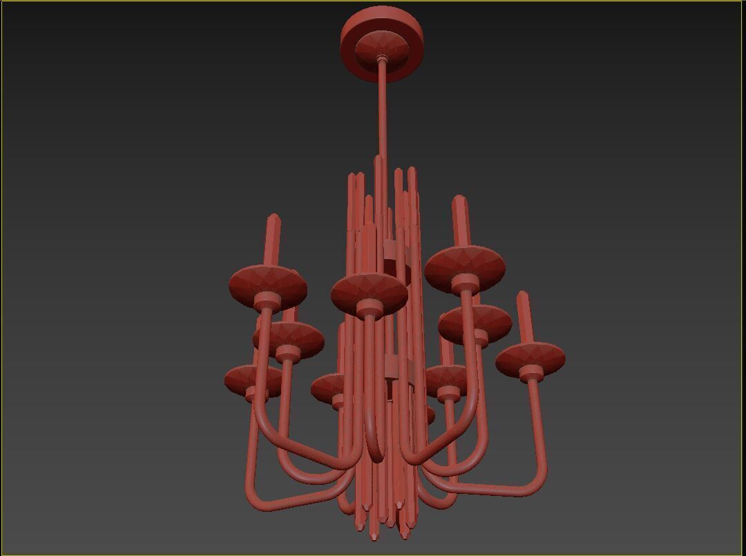 Calliope chandelier 10 light 3D model_18