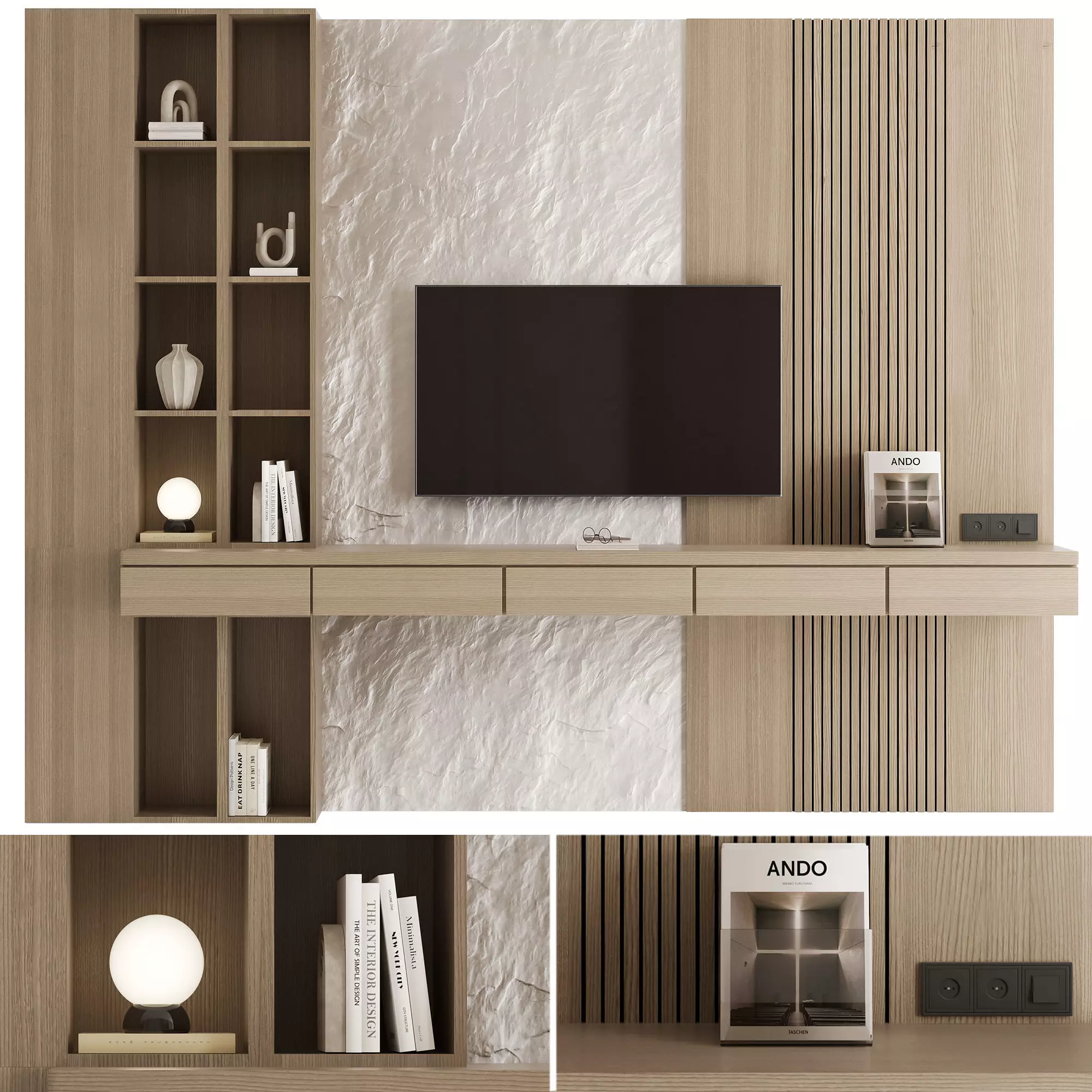 Bedroom Furniture Composition 19 3D model_0