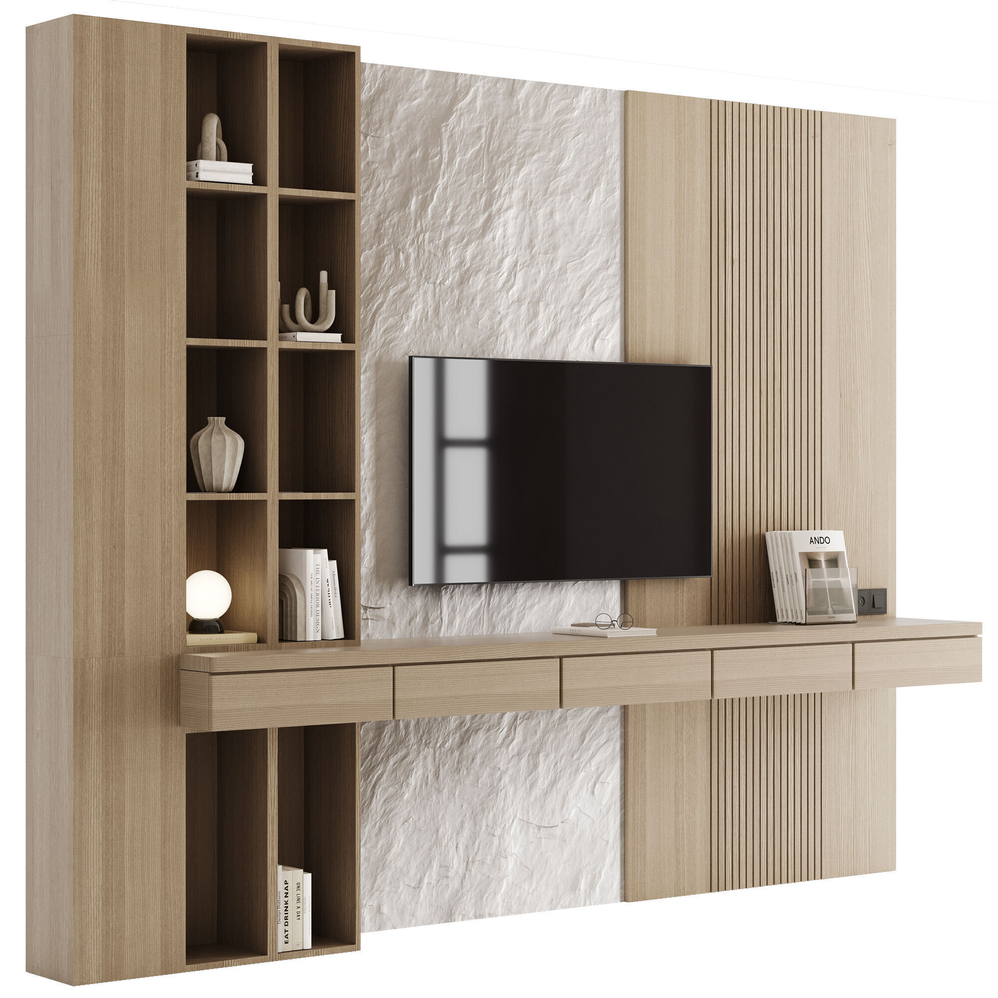 Bedroom Furniture Composition 19 3D model_1