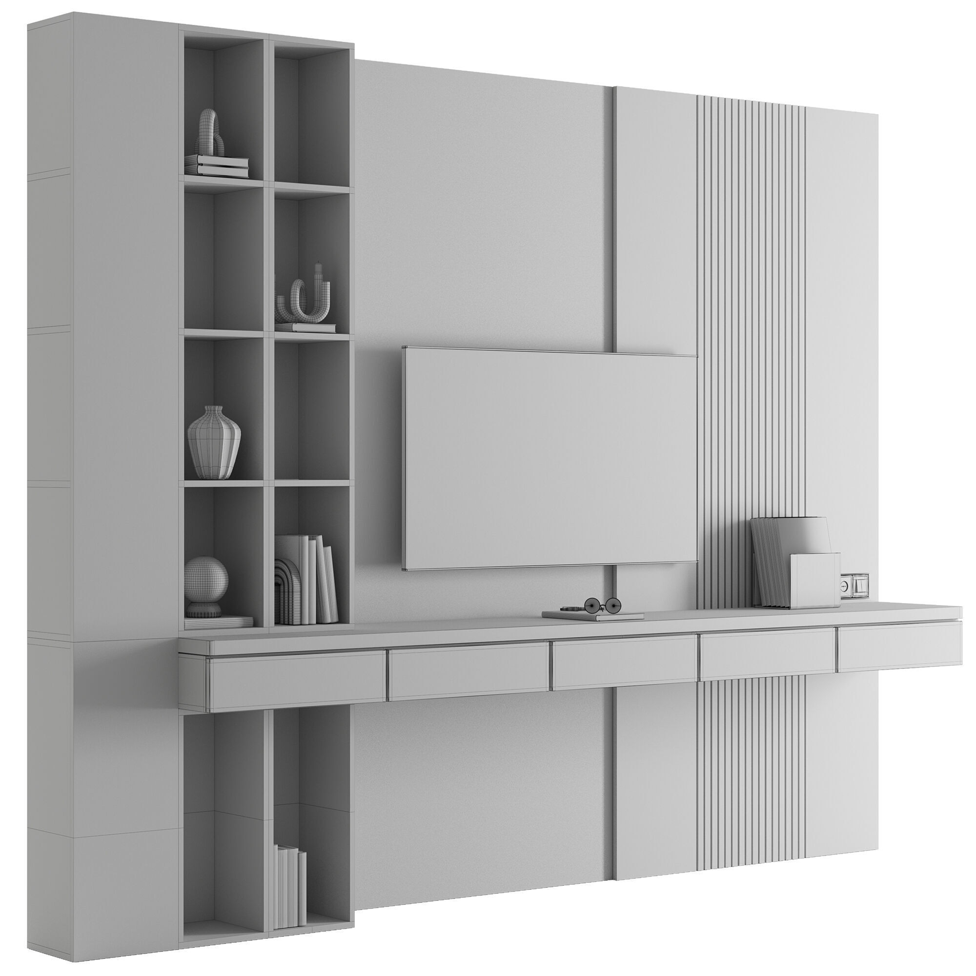 Bedroom Furniture Composition 19 3D model_6