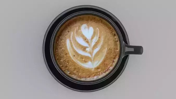 Cappuccino Cup With Coffee 06