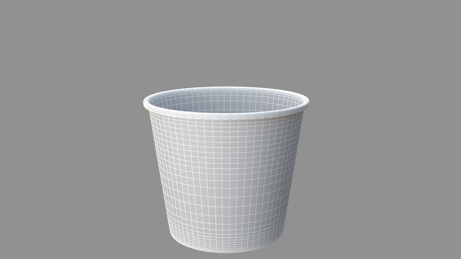 empty striped 02 popcorn tub black 3D model_5