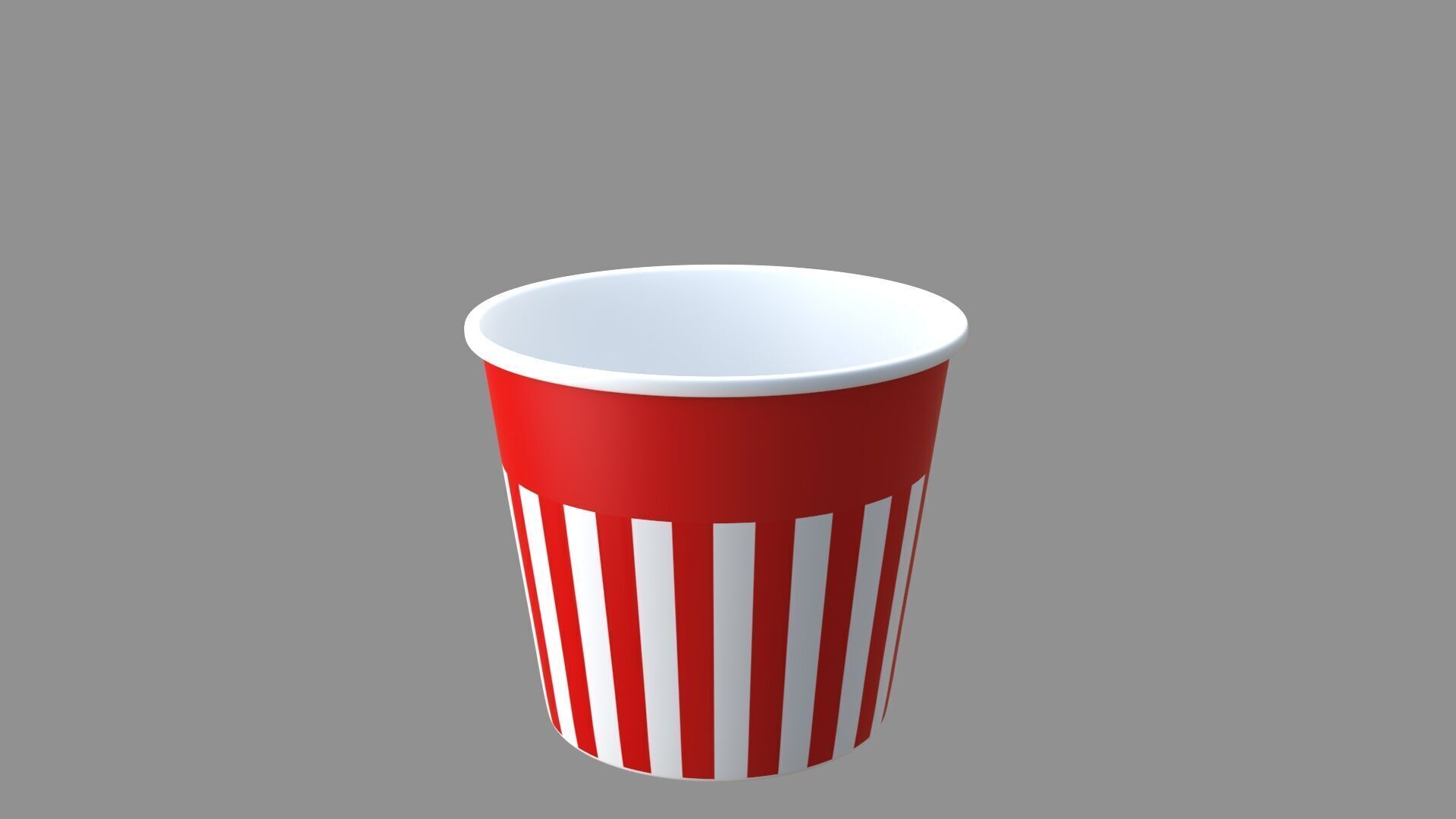 popcorn tub red 3D model_5