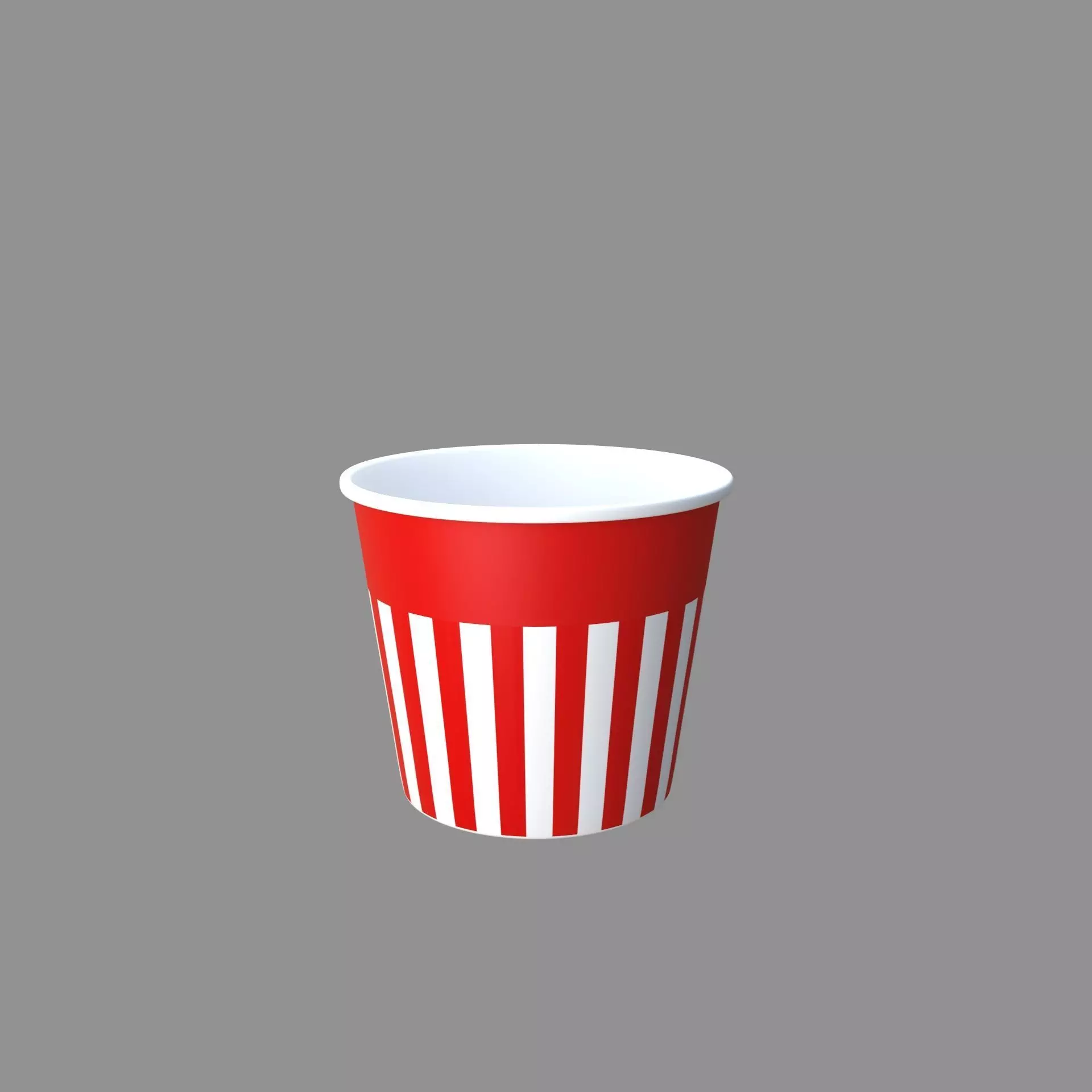 popcorn tub red 3D model_0