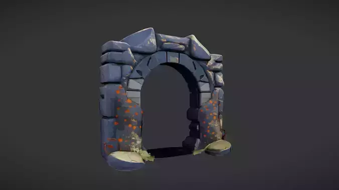 stone archway with flowers