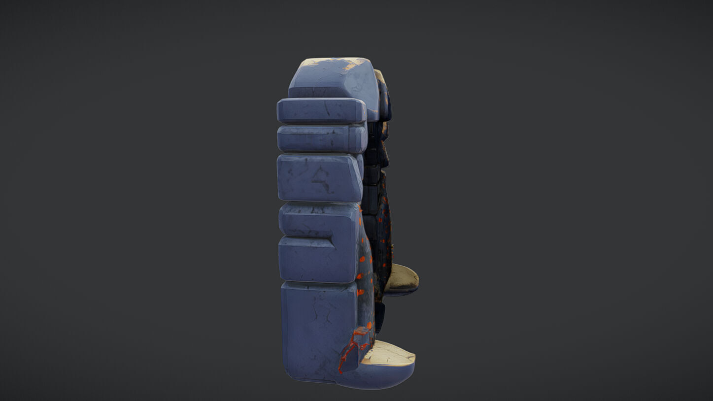 stone archway with flowers 3D model_1