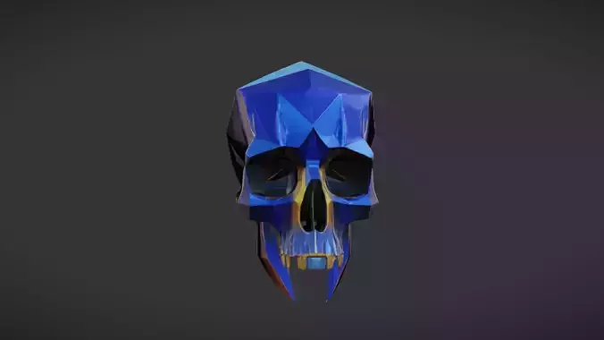 Faceted geometric skull design