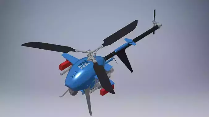 Hunter Helicopter Drone 3d model