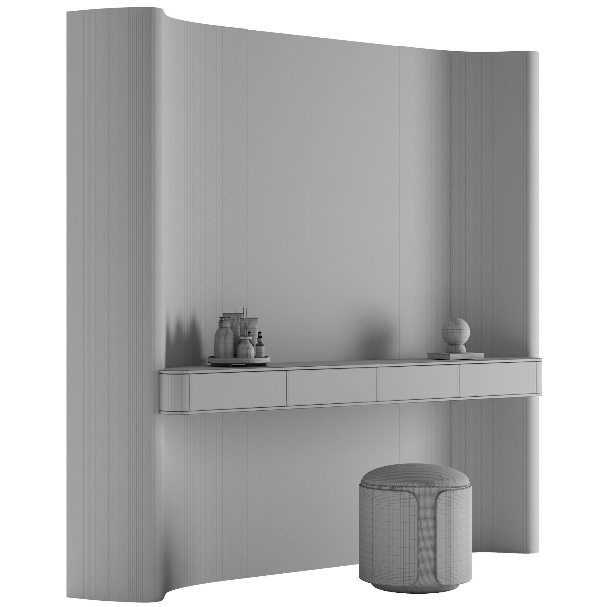 Bedroom Furniture Composition 20 3D model_7