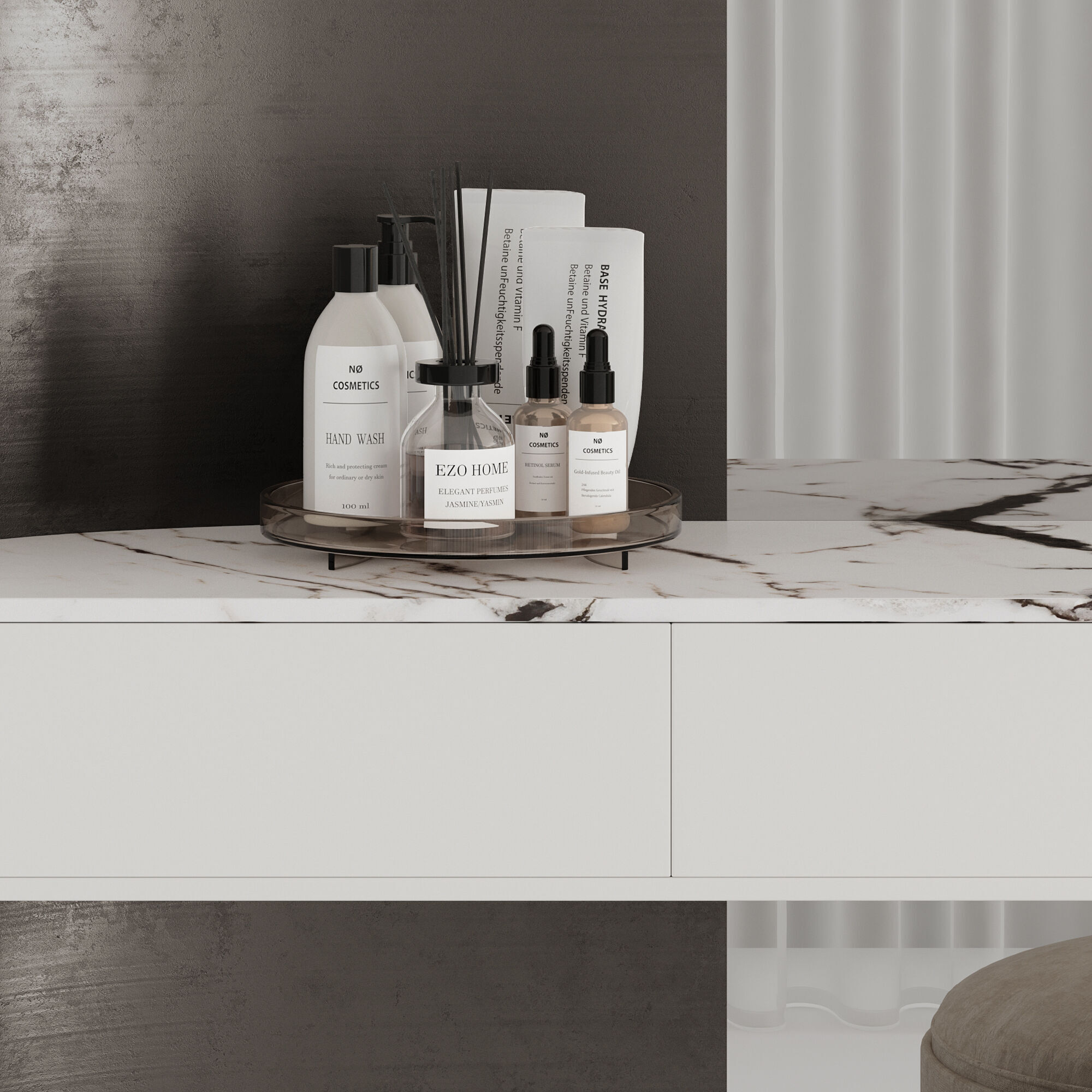 Bedroom Furniture Composition 20 3D model_5