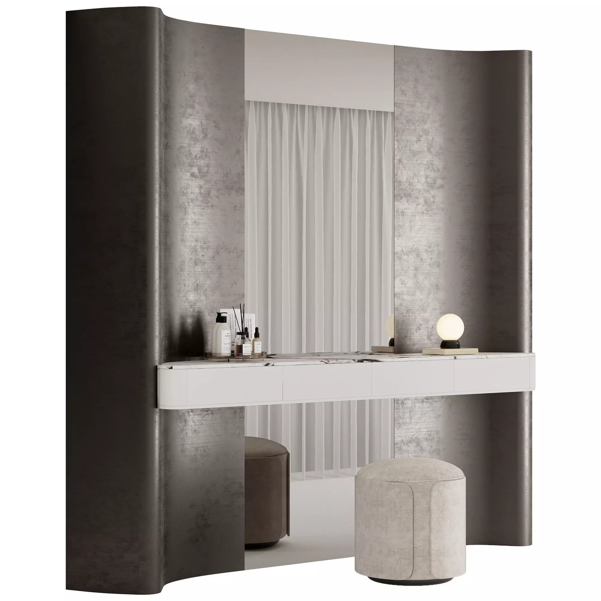 Bedroom Furniture Composition 20 3D model_0