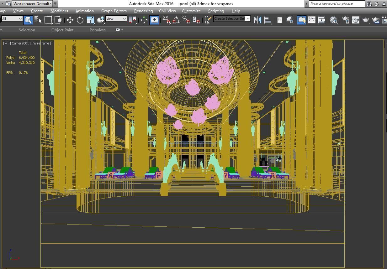 Swimming pool  3D model_2