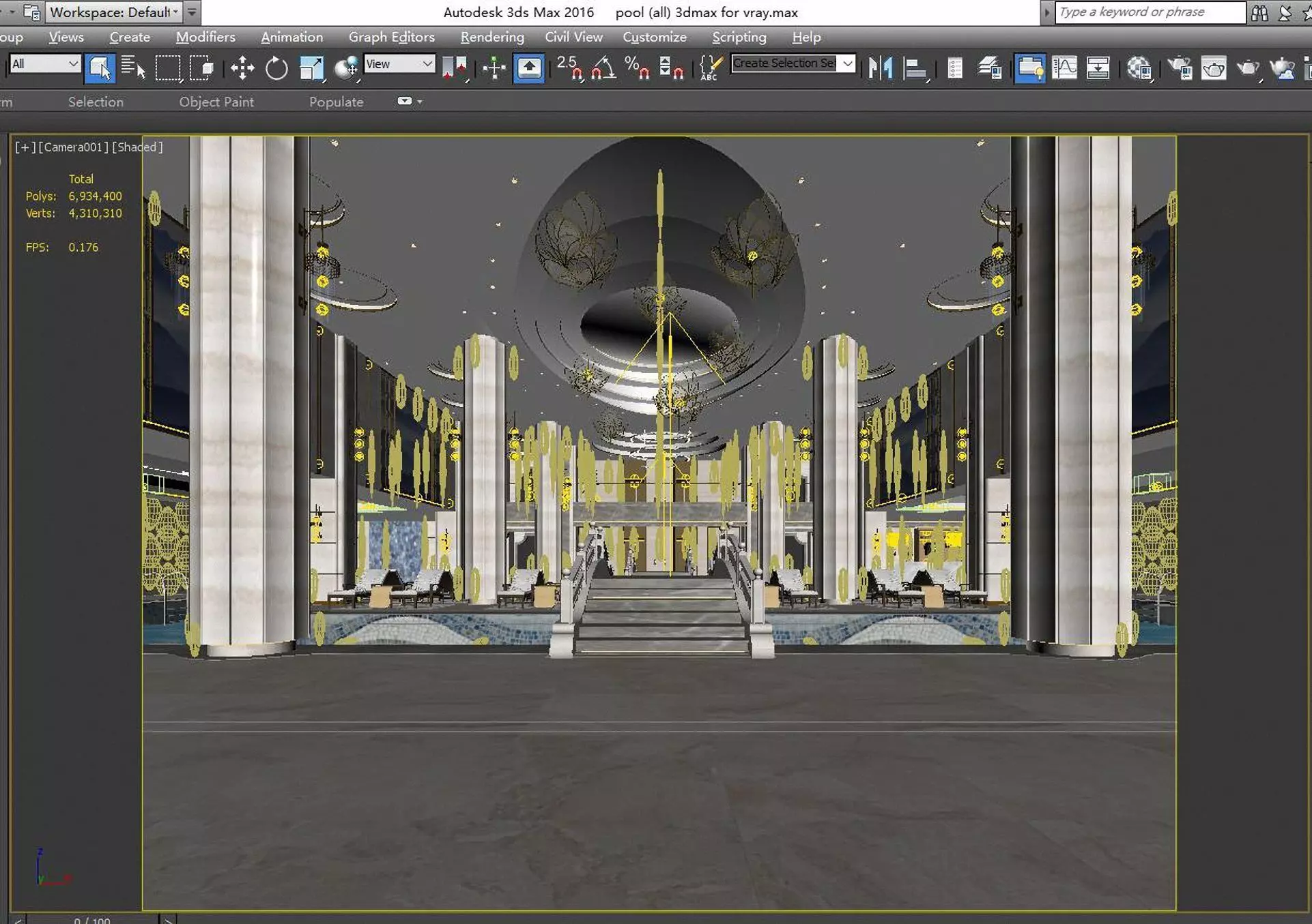 Swimming pool  3D model_3