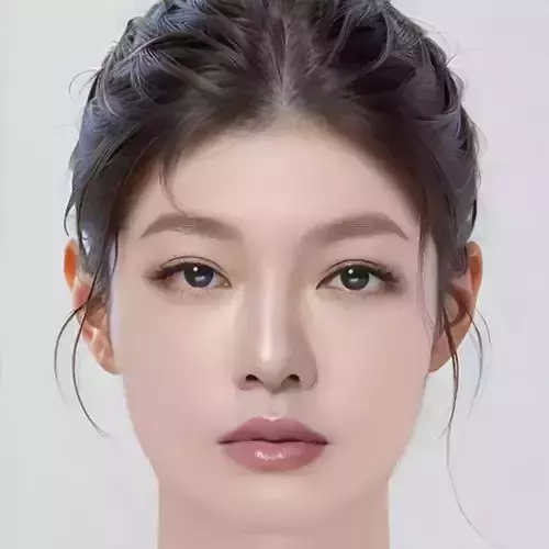 Barbie Hsu Head - No Hair - Low poly head for game