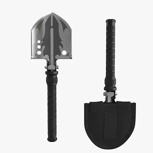 Multifunctional Shovel Low-poly 3D model