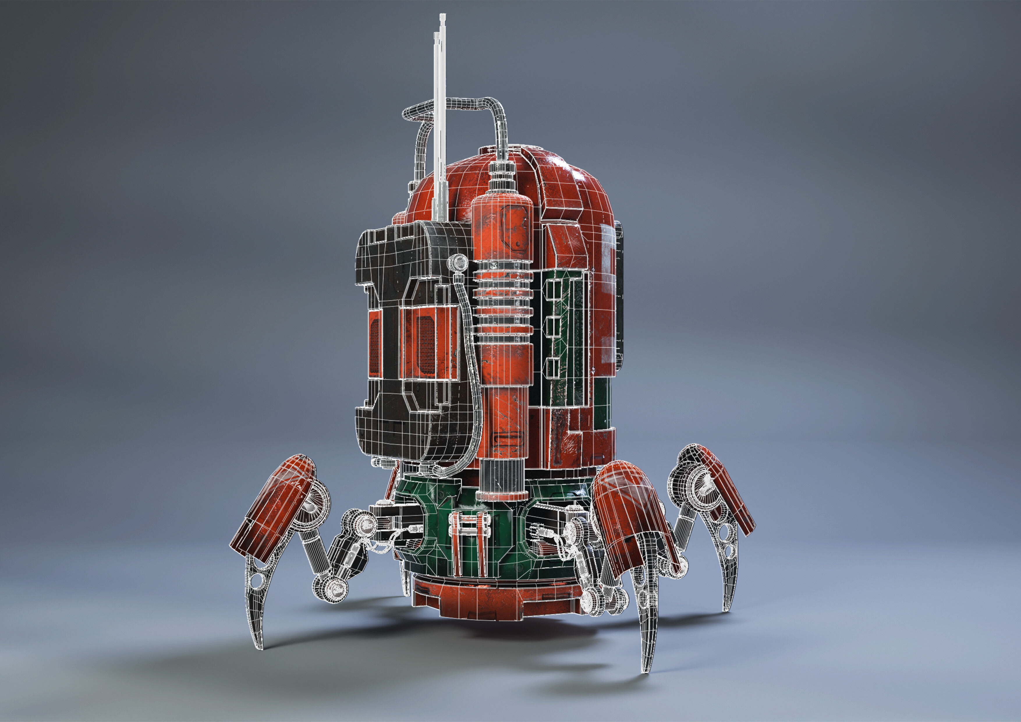 Robot No 5 3D model Low-poly 3D model_6