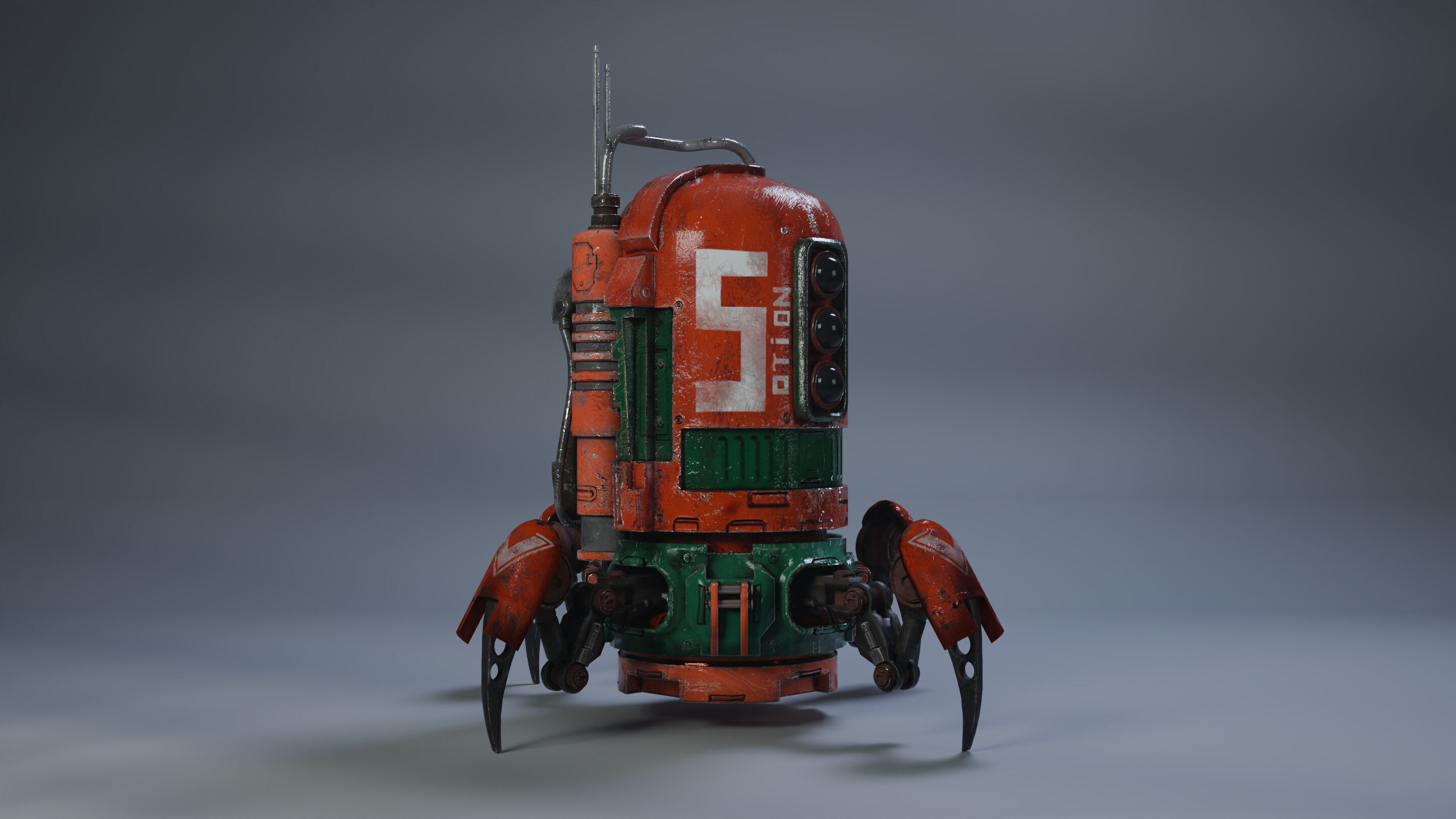 Robot No 5 3D model Low-poly 3D model_4