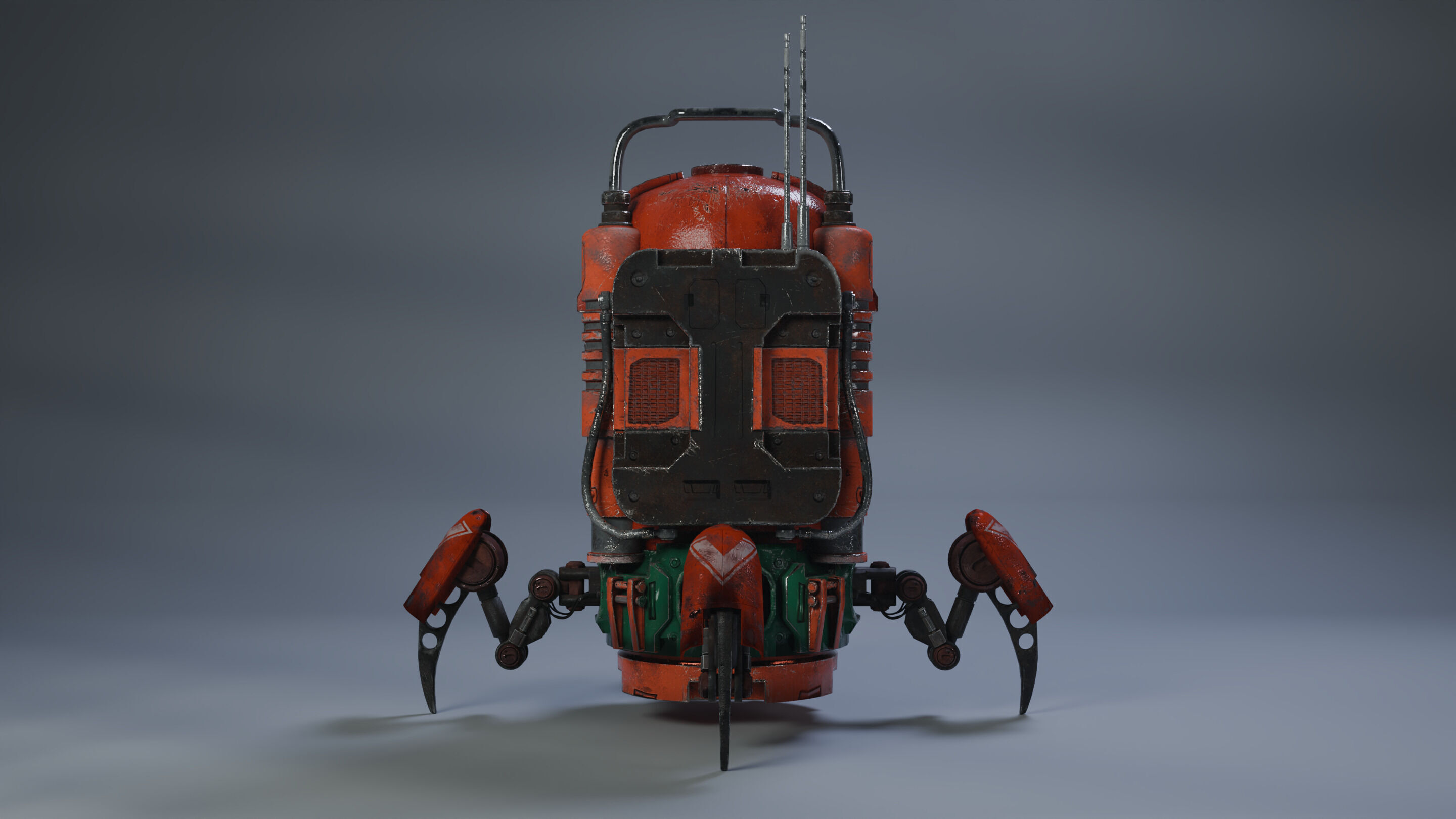 Robot No 5 3D model Low-poly 3D model_7
