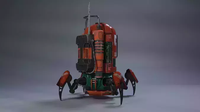 Robot No 5 3D model Low-poly 3D model Robot No 5 3D model Low-poly 3D model