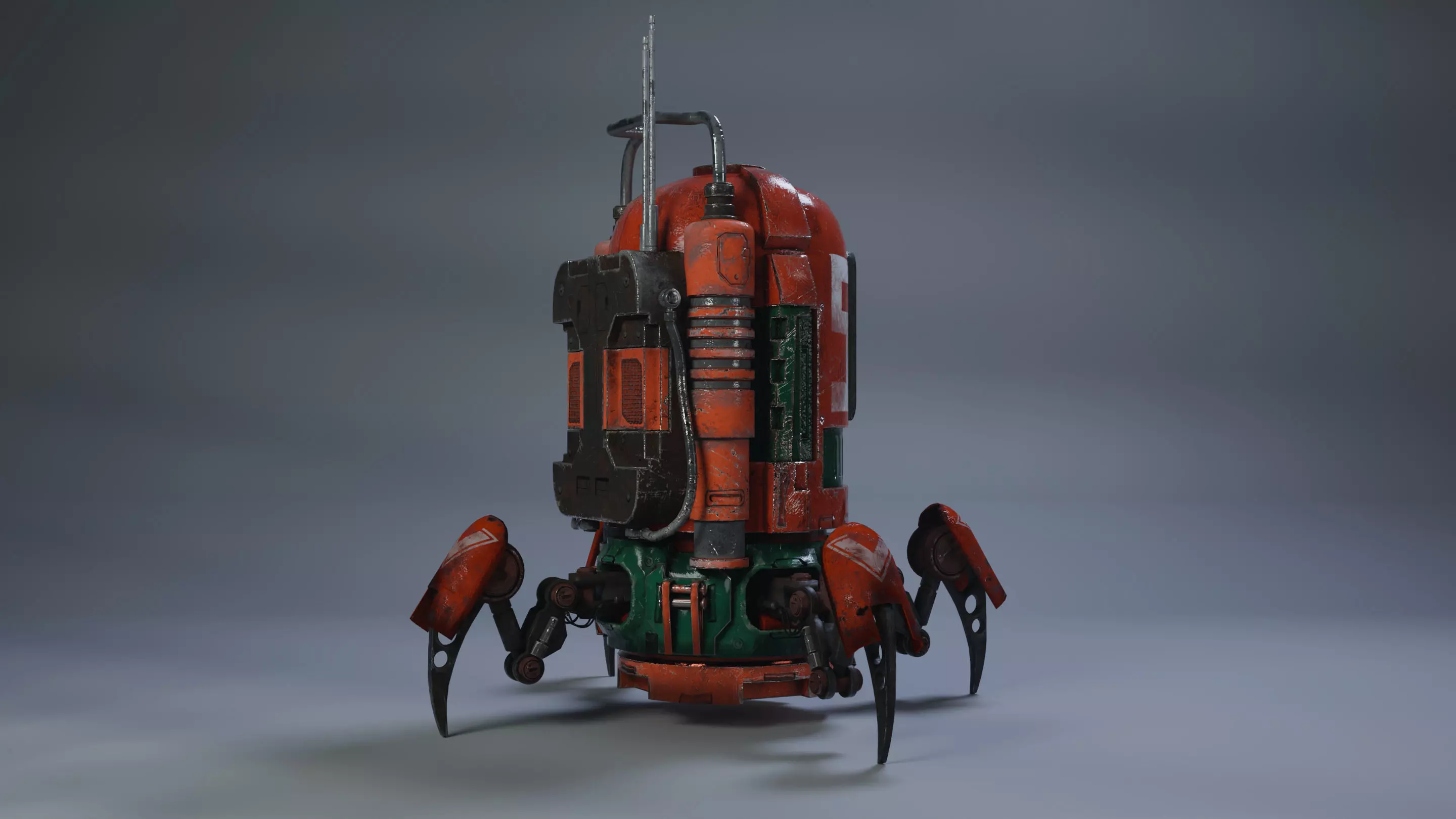 Robot No 5 3D model Low-poly 3D model_0