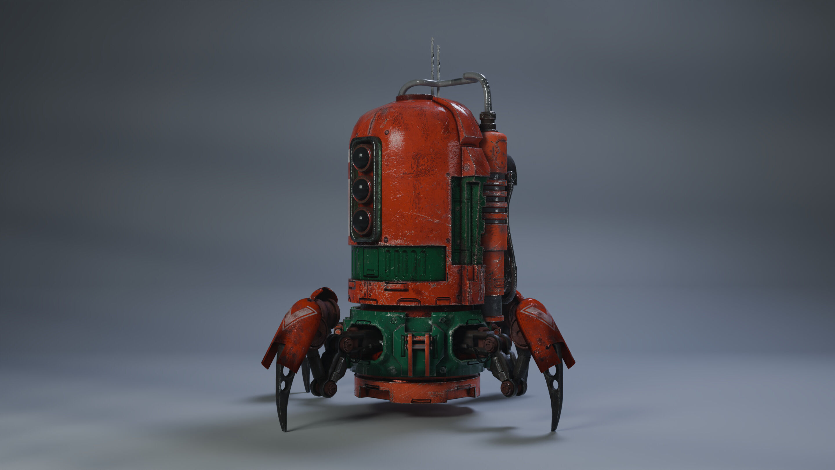 Robot No 5 3D model Low-poly 3D model_5