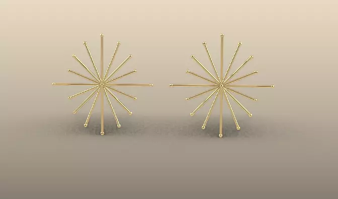 Star Earring Free 3D print model