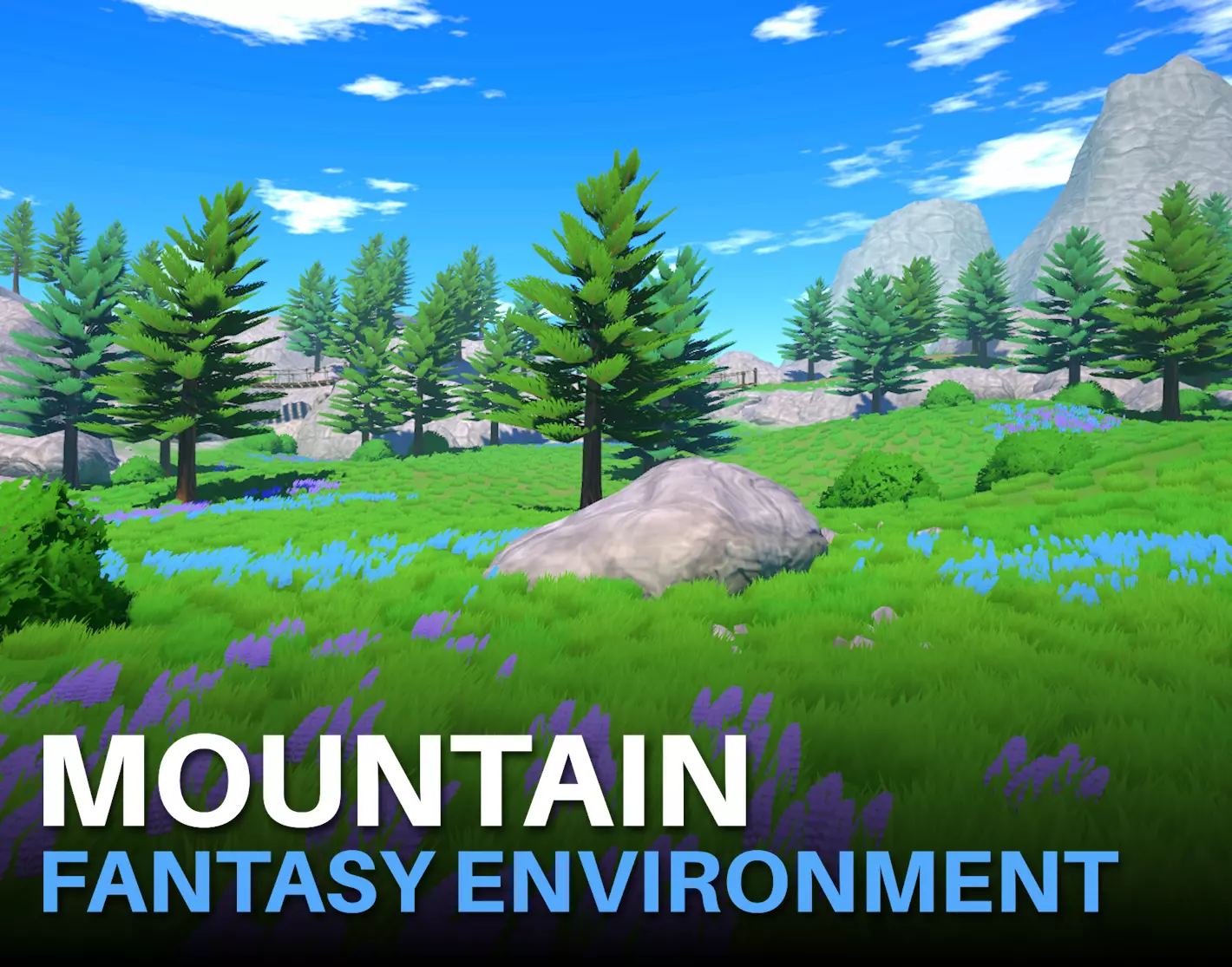 Mountain - Stylized Fantasy Environment Free low-poly 3D model_0