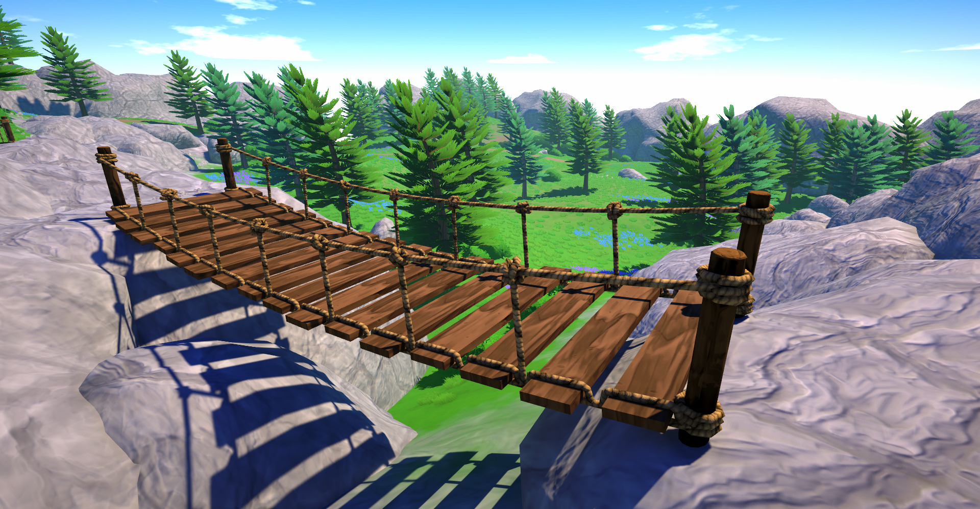 Mountain - Stylized Fantasy Environment Free low-poly 3D model_2