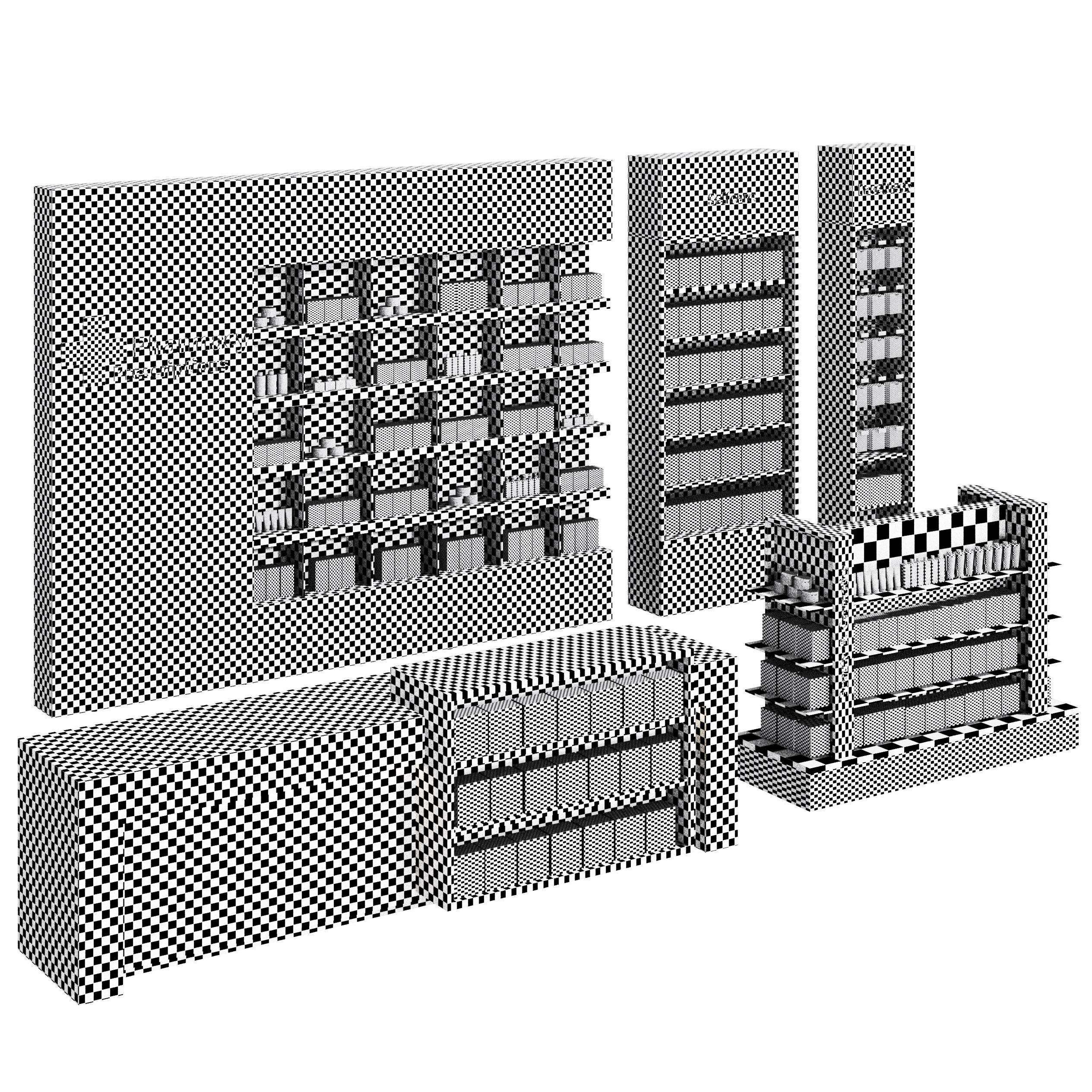 Pharmacy Drugstore showcase 02 Low-poly 3D model_11