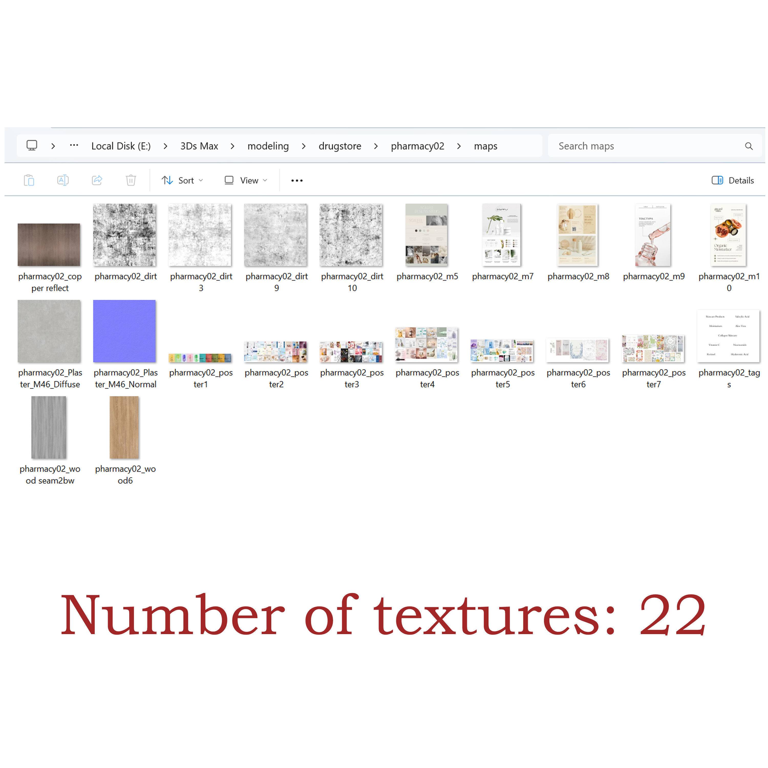 Pharmacy Drugstore showcase 02 Low-poly 3D model_13