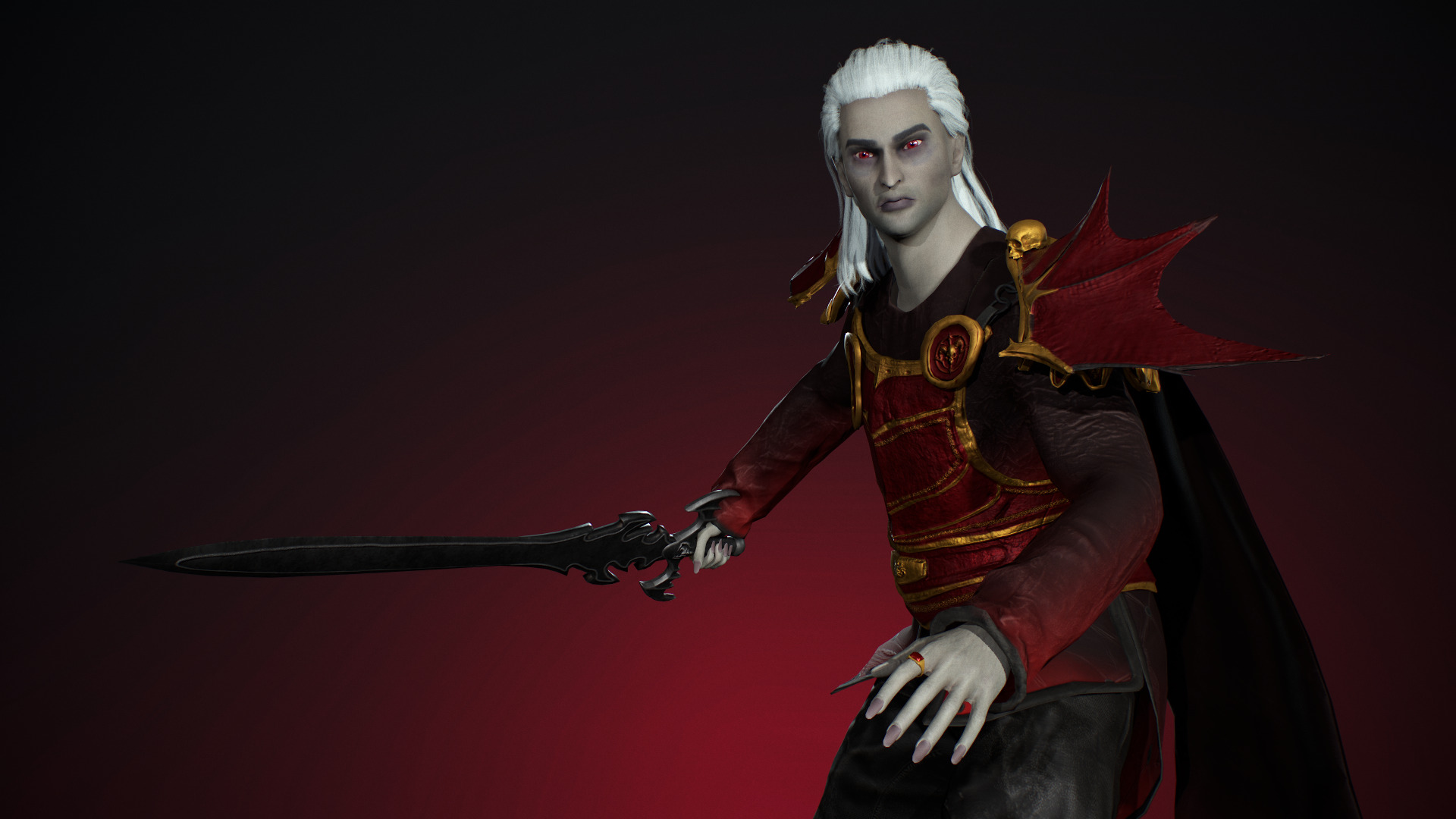 Vampire Lord Low-poly 3D model_8
