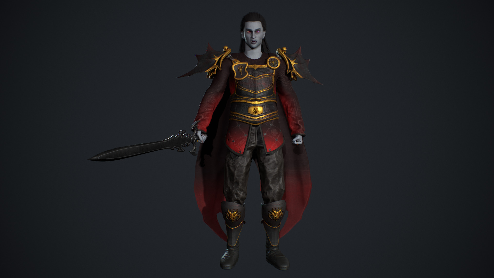Vampire Lord Low-poly 3D model_12
