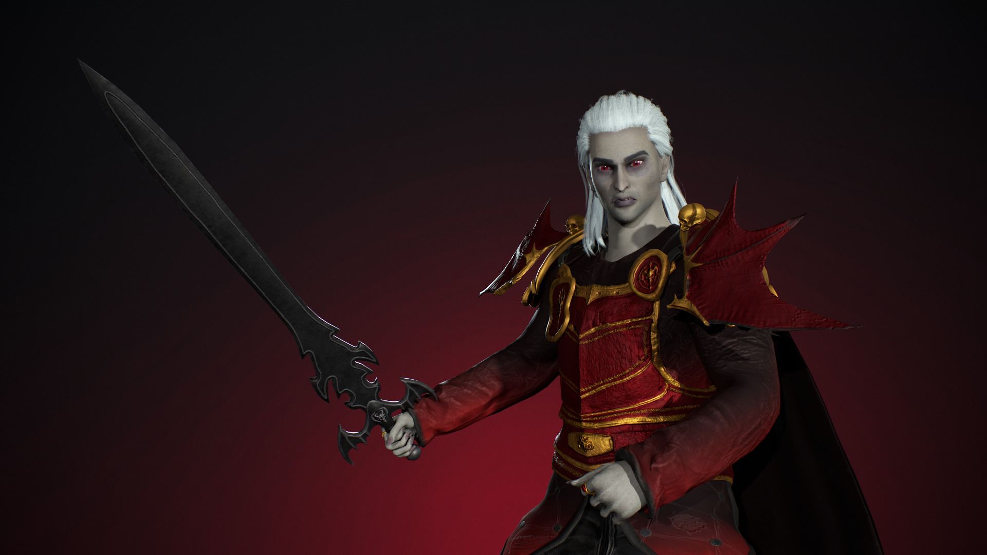 Vampire Lord Low-poly 3D model_13