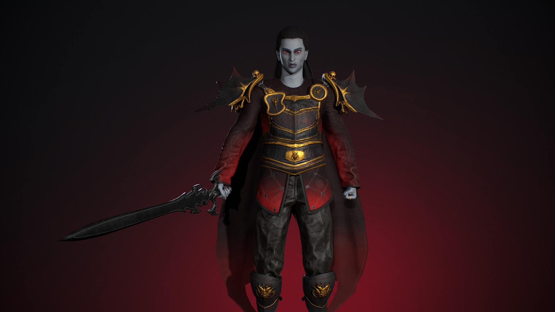 Vampire Lord Low-poly 3D model_11
