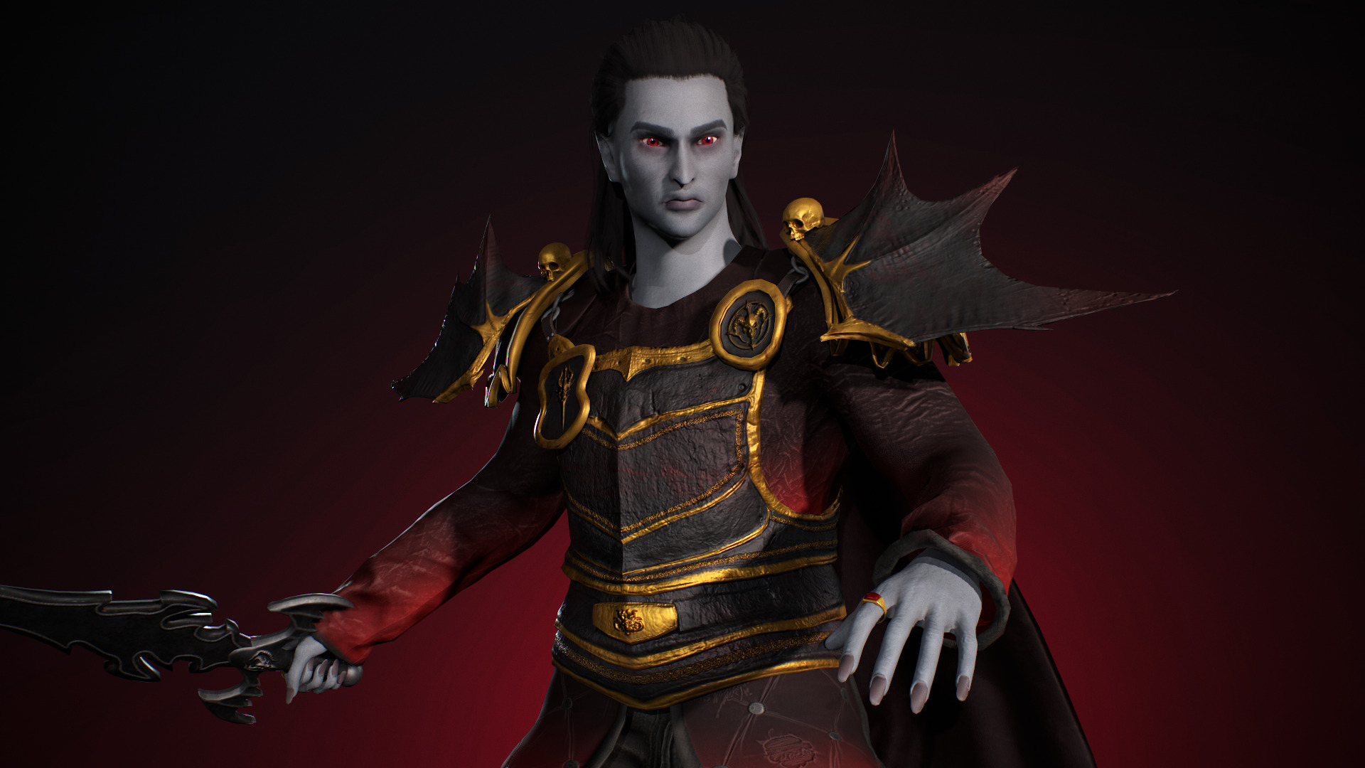 Vampire Lord Low-poly 3D model_2