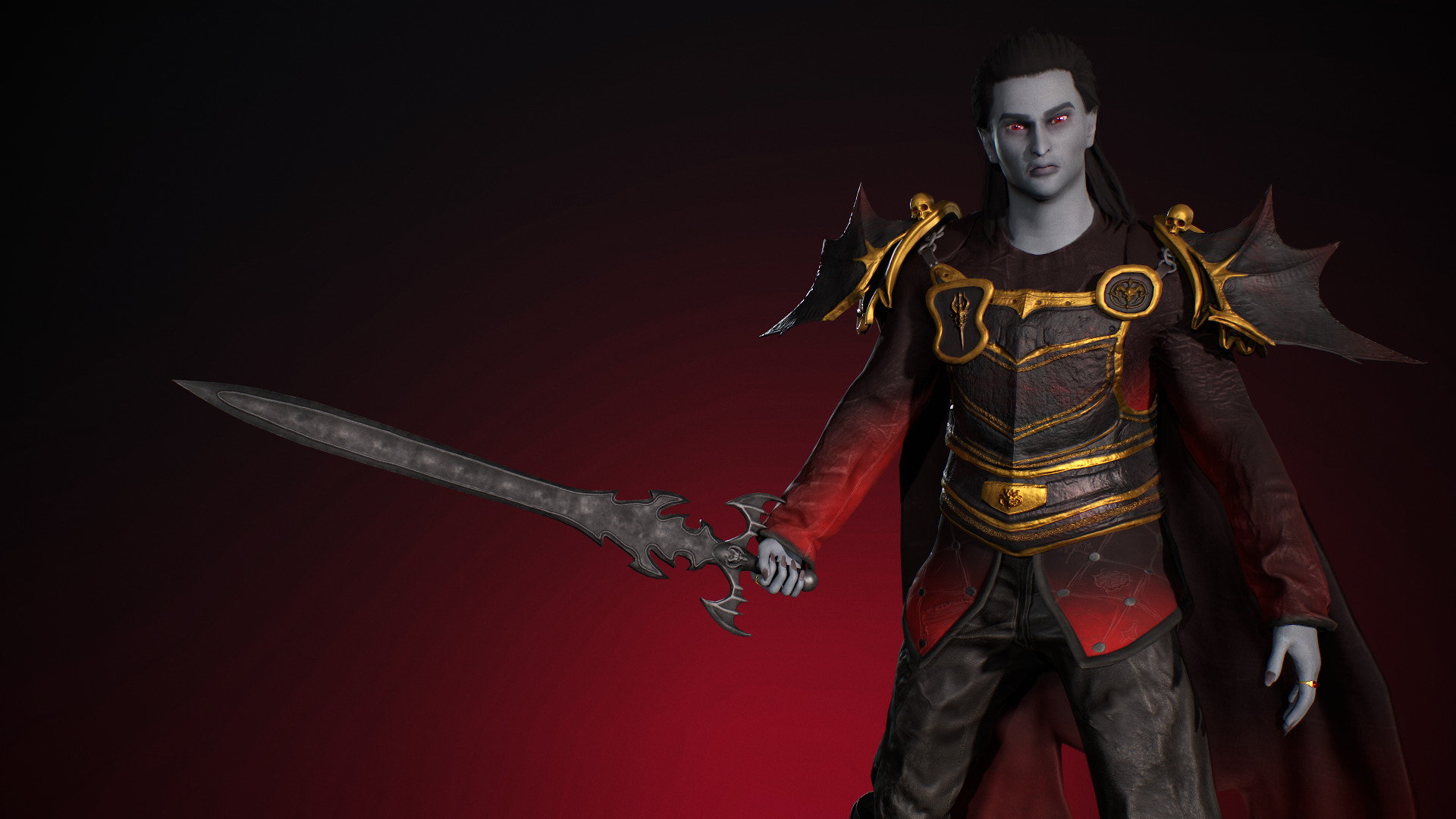 Vampire Lord Low-poly 3D model_9