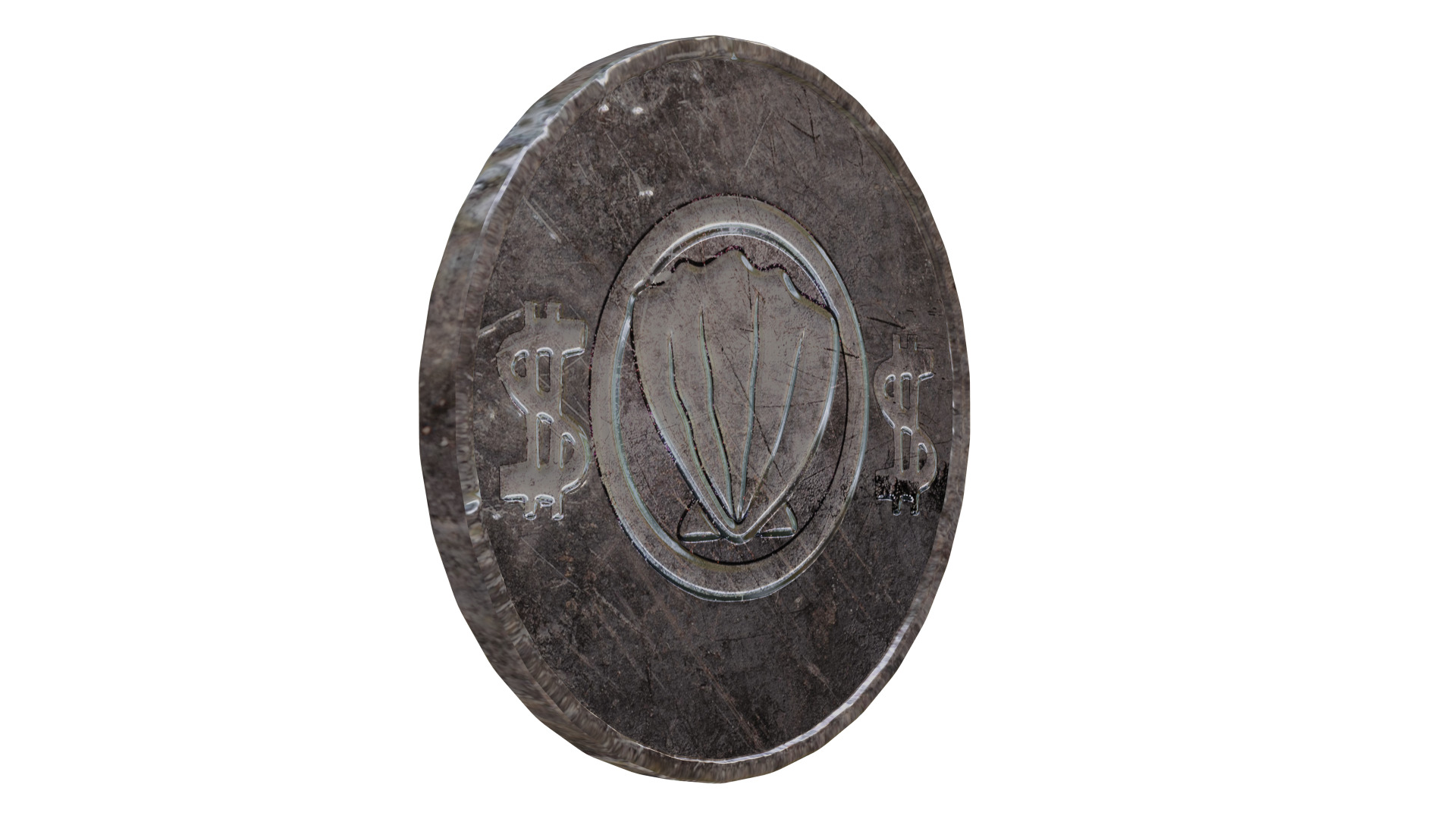 Bikini Bottom First Edition Bronze Coin 3D model_2