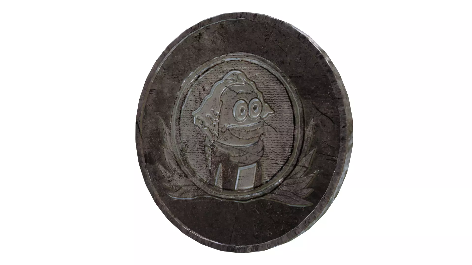 Bikini Bottom First Edition Bronze Coin 3D model_0