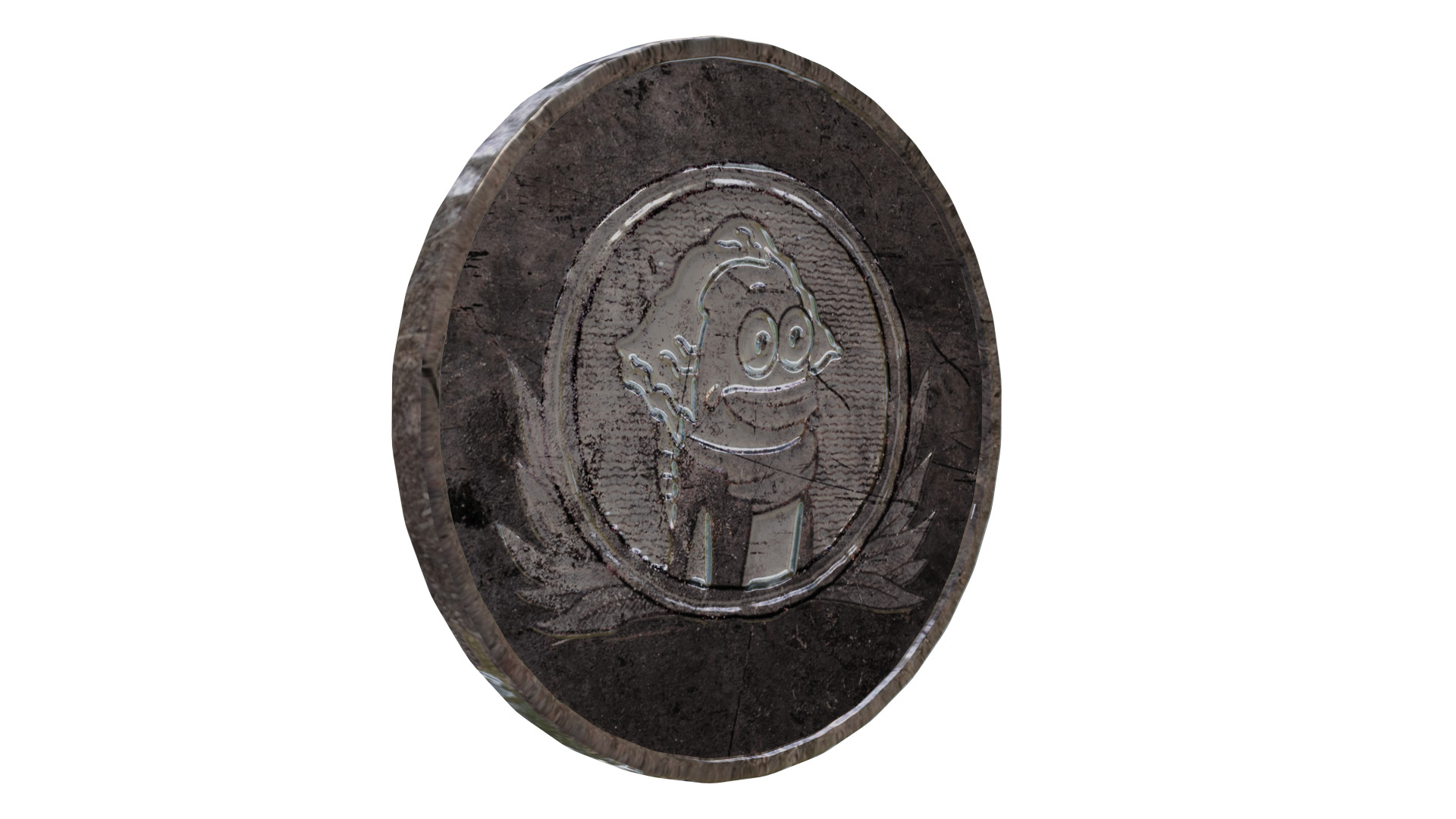Bikini Bottom First Edition Bronze Coin 3D model_3